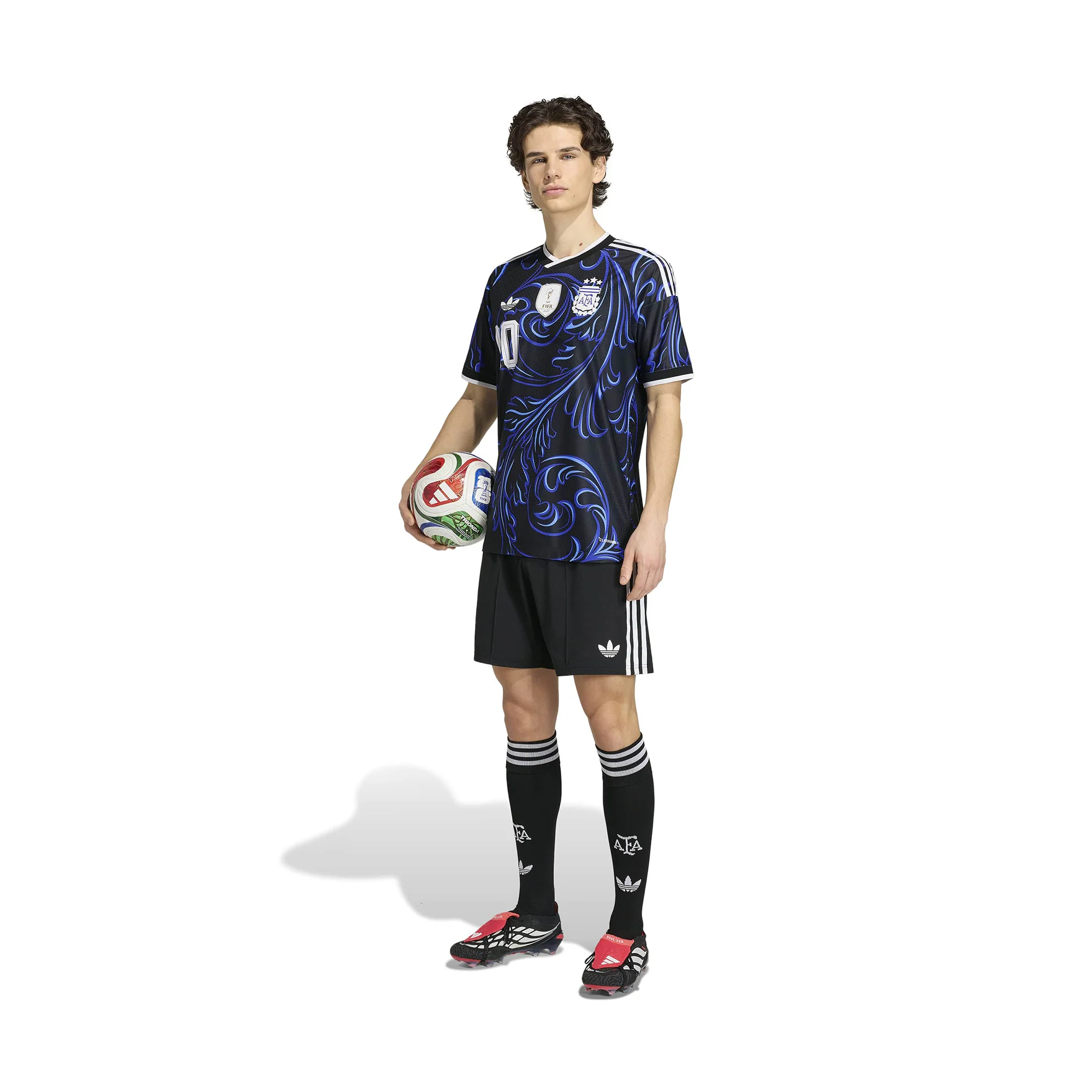 adidas AFA Away Jersey 'Black/Lucid Blue' - Image 3