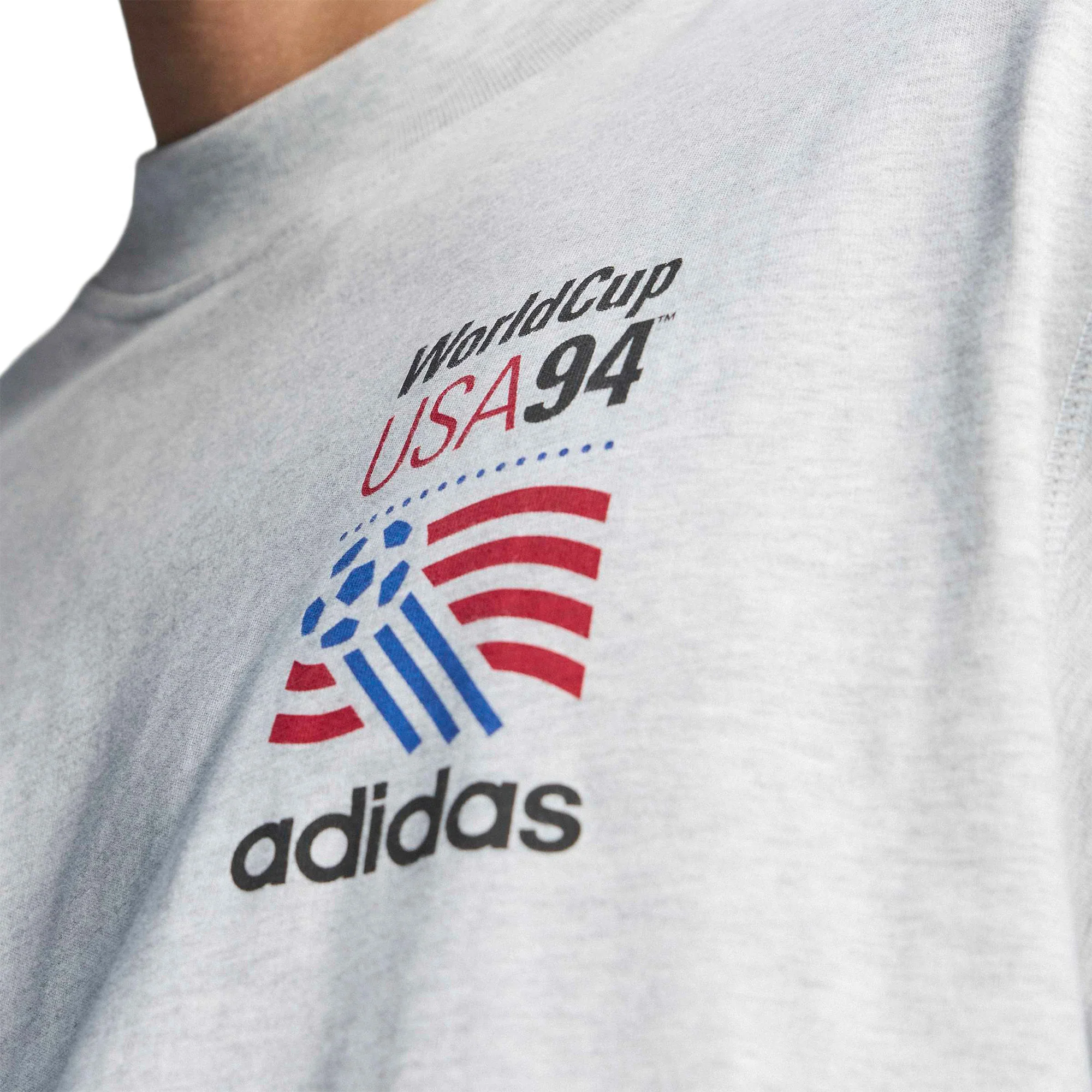 adidas USA Tee 'Heather Grey' - Image 4
