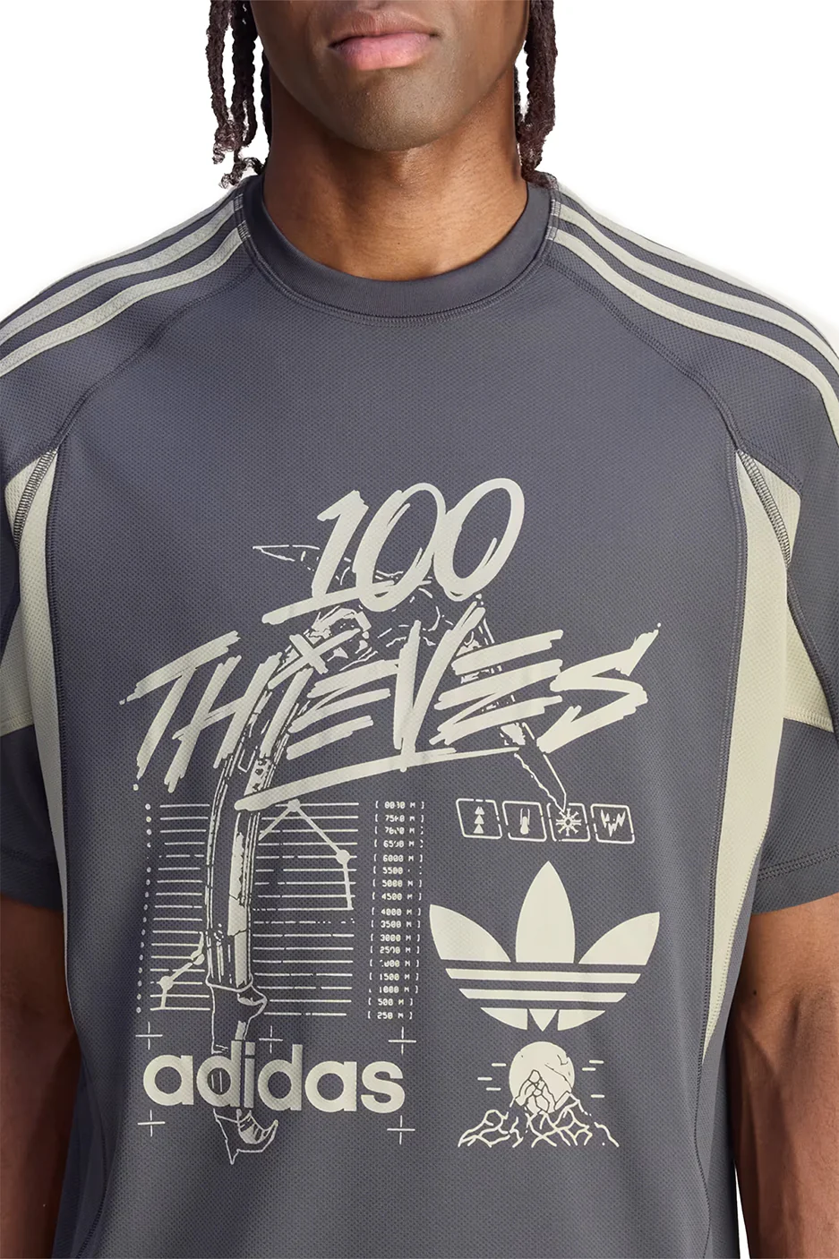 adidas x 100T Tee 'Carbon' - Image 4
