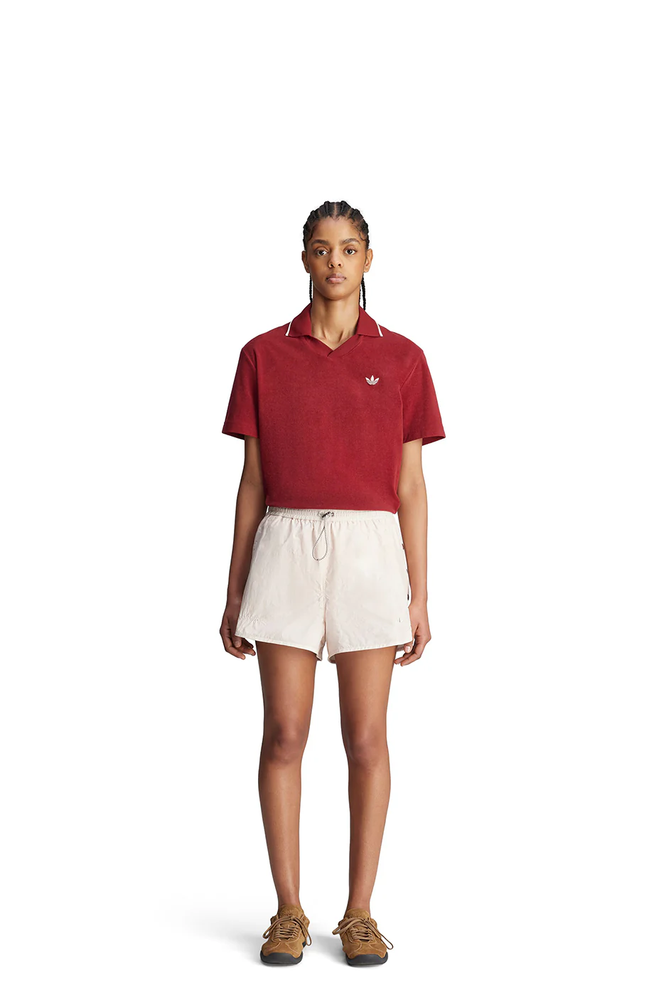 adidas x Wales Bonner Knit Polo 'Burgundy' - Image 4
