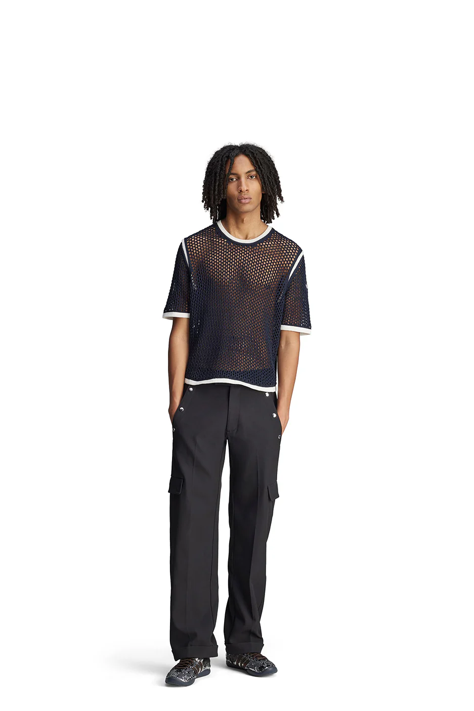 adidas x Wales Bonner Knit Tee 'Navy' - Image 3