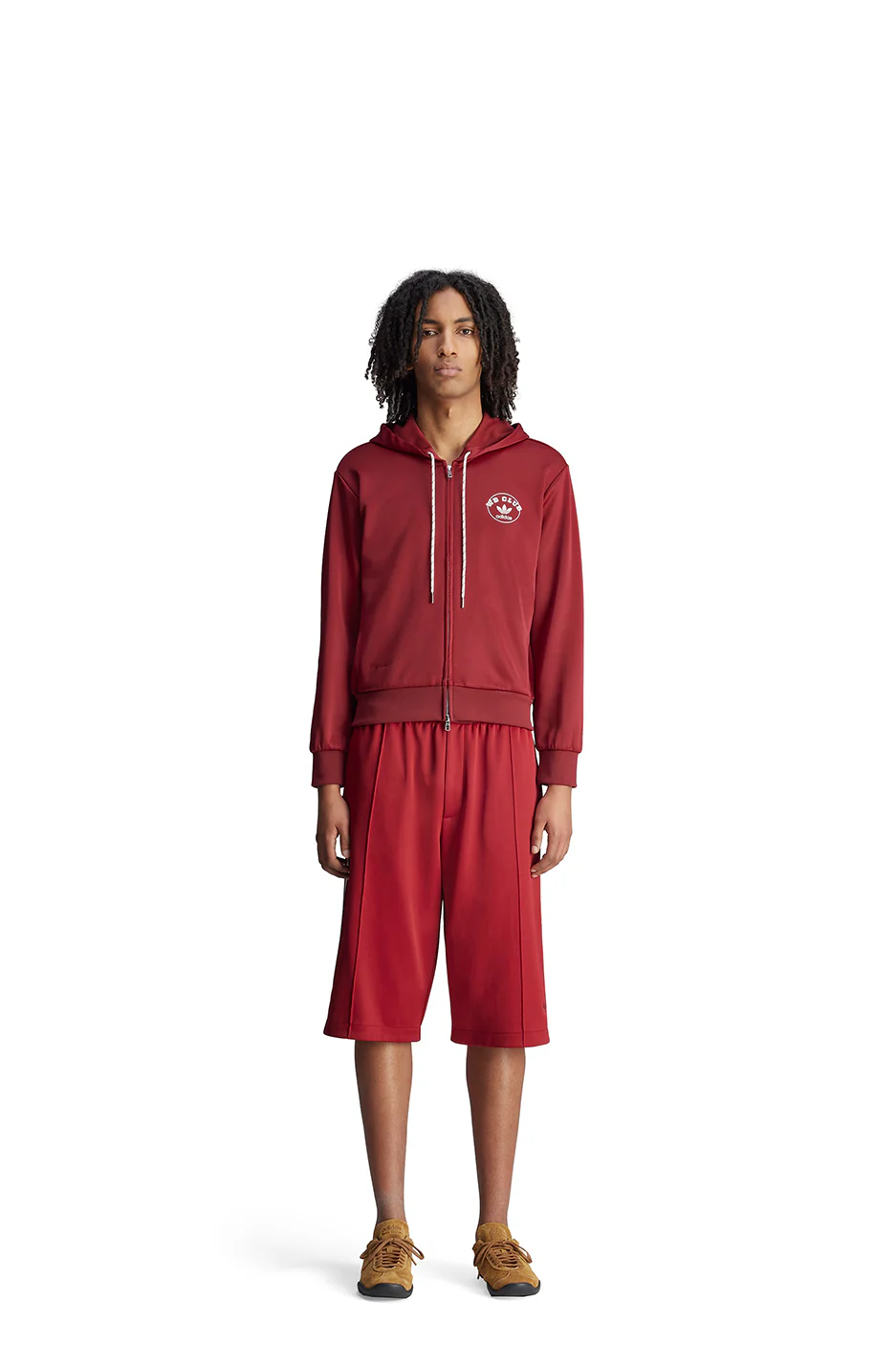 adidas x Wales Bonner Track Shorts 'Burgundy' - Image 3
