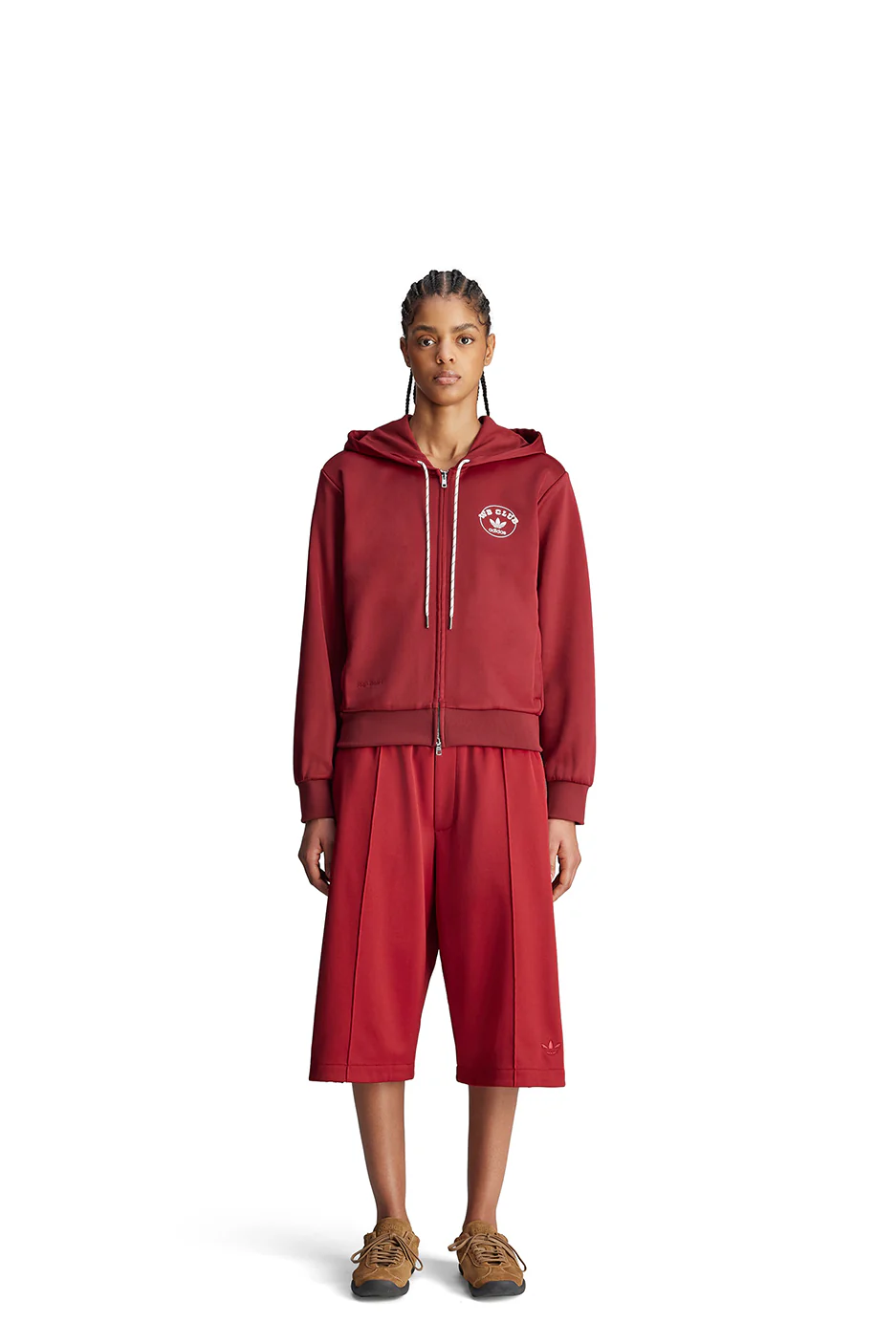 adidas x Wales Bonner Track Shorts 'Burgundy' - Image 4