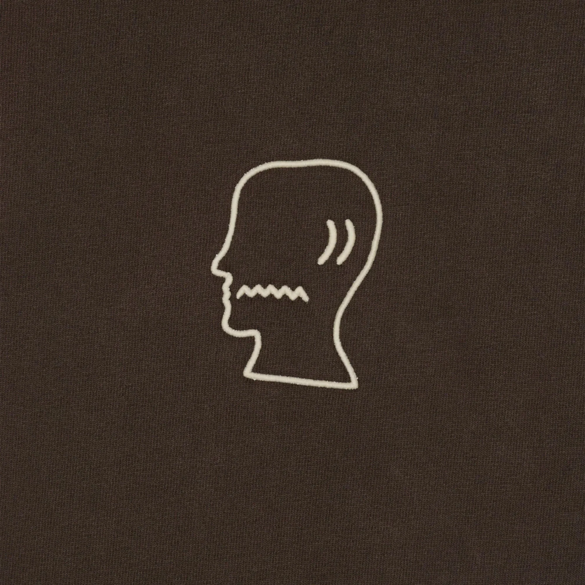 Brain Dead Heavyweight 3D Logohead Tee 'Brown' - Image 3