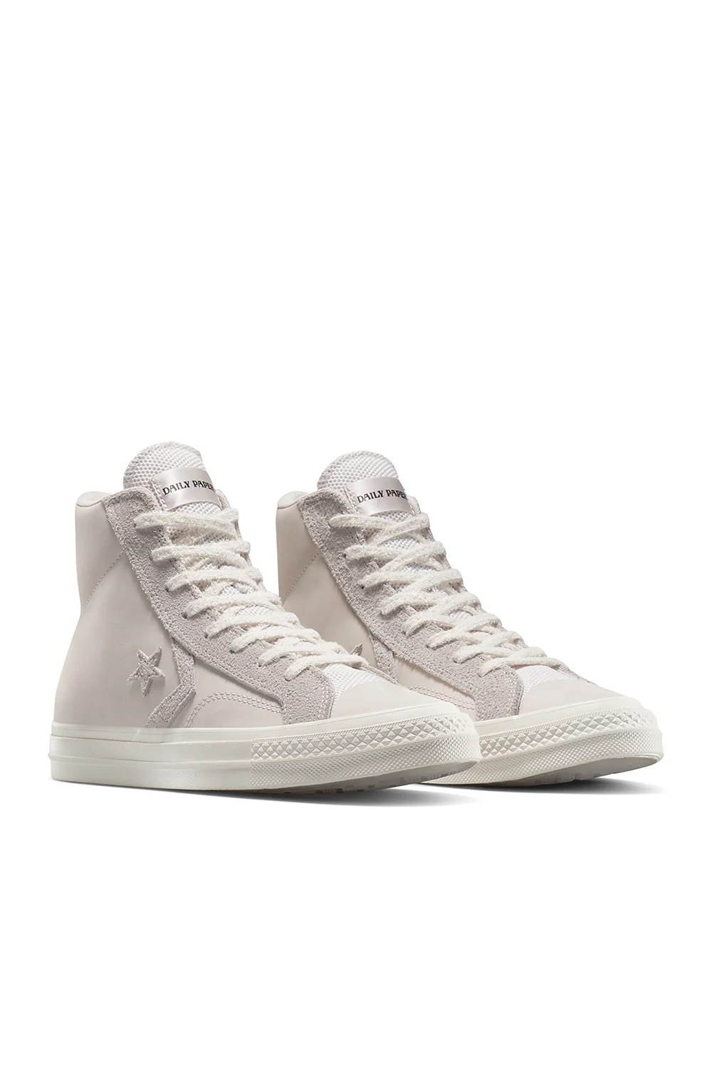 Converse x Daily Paper Star Player 76 Hi 'White Sand/Fern Green/Cyber Yellow' - Image 2