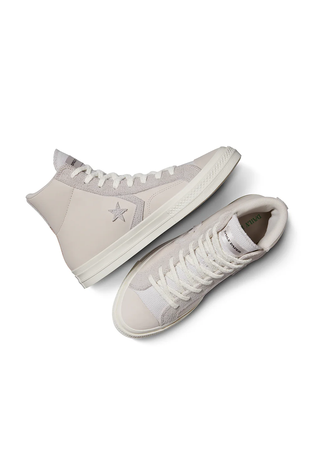 Converse x Daily Paper Star Player 76 Hi 'White Sand/Fern Green/Cyber Yellow' - Image 3