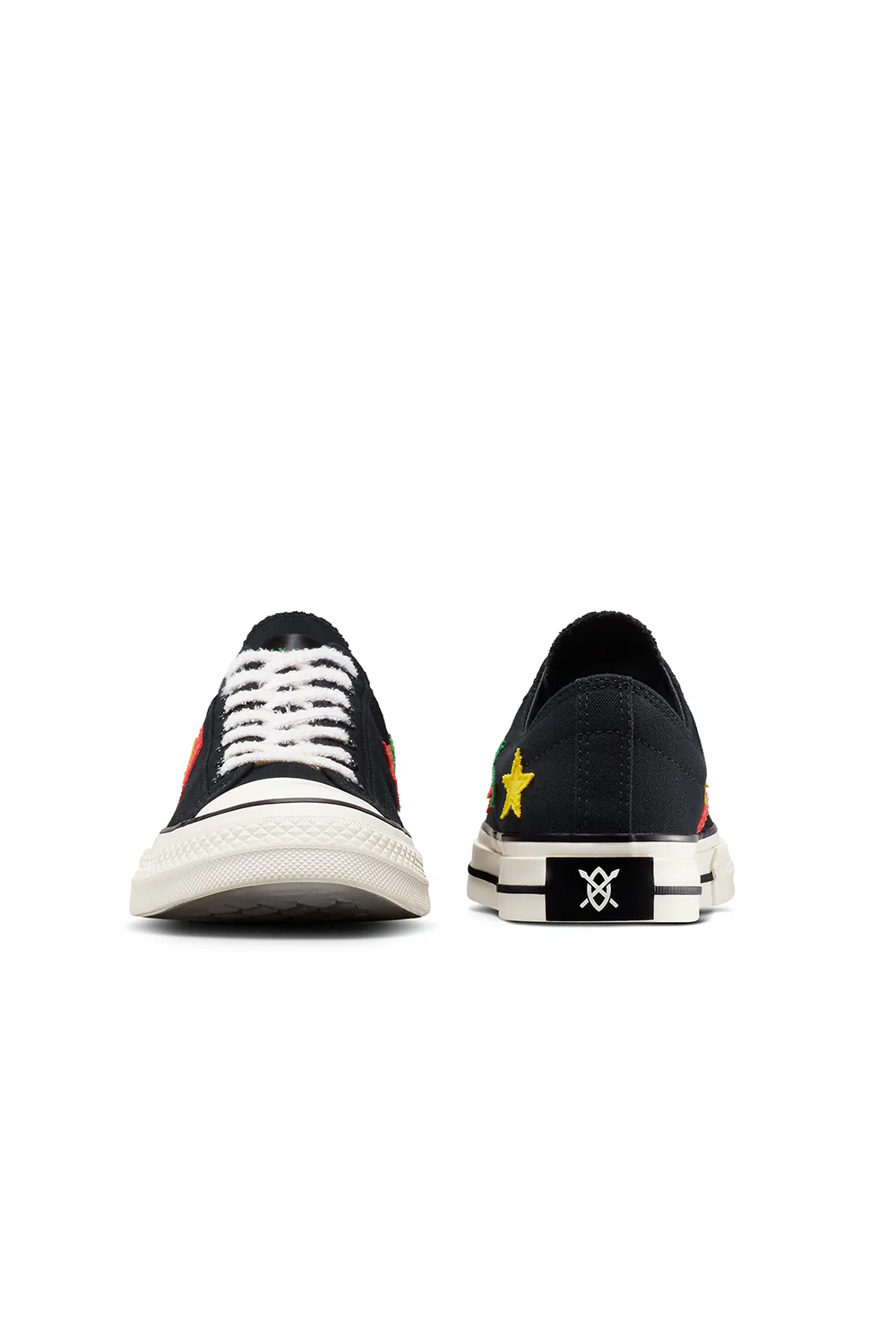 Converse x Daily Paper Star Player 76 Ox 'Black/Fern Green/Cyber Yellow' - Image 4