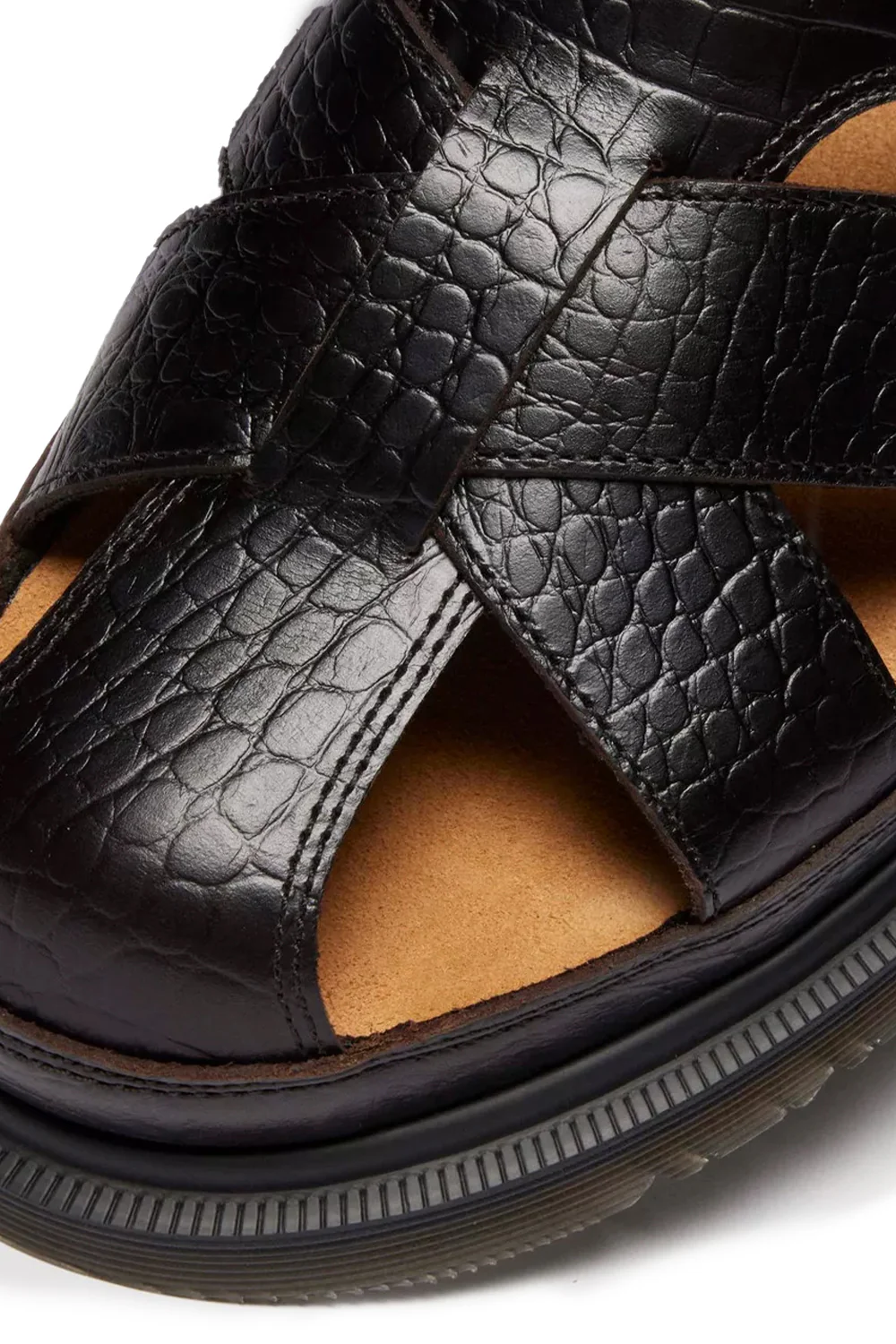 Dr Martens Aniline Croc Emboss San 'Dark Brown' - Image 4