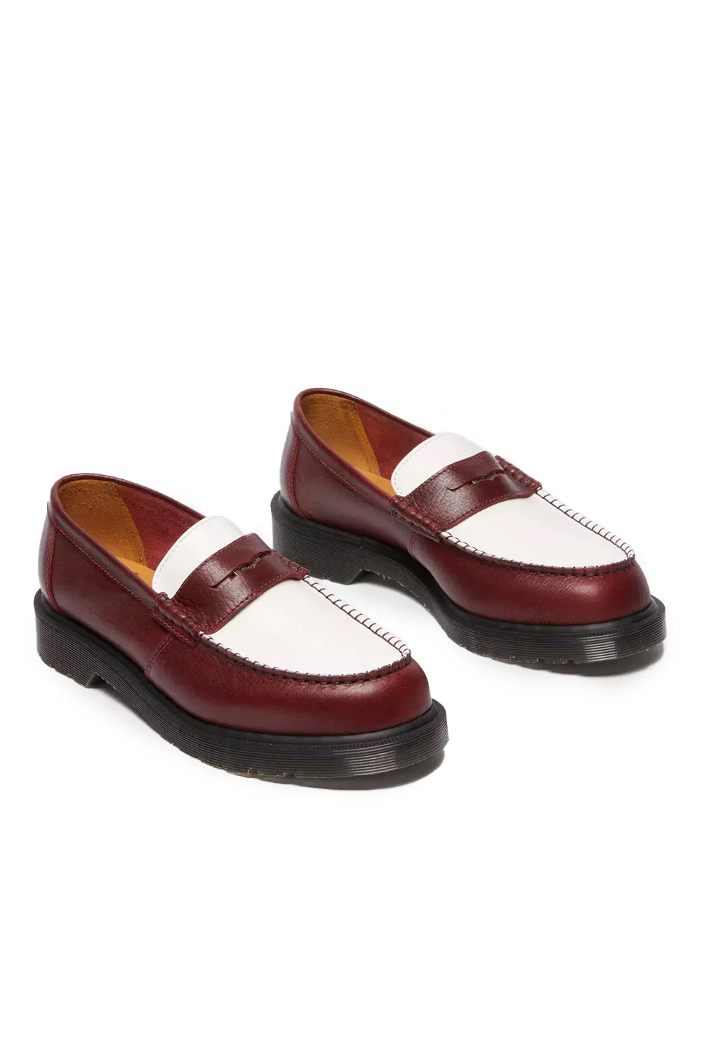 Dr Martens Classic Calf & Smooth Penton 'Burgundy/White' - Image 2