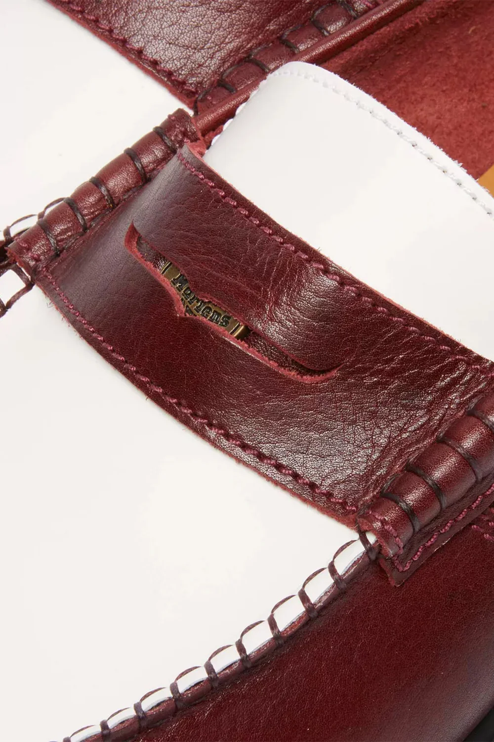 Dr Martens Classic Calf & Smooth Penton 'Burgundy/White' - Image 4