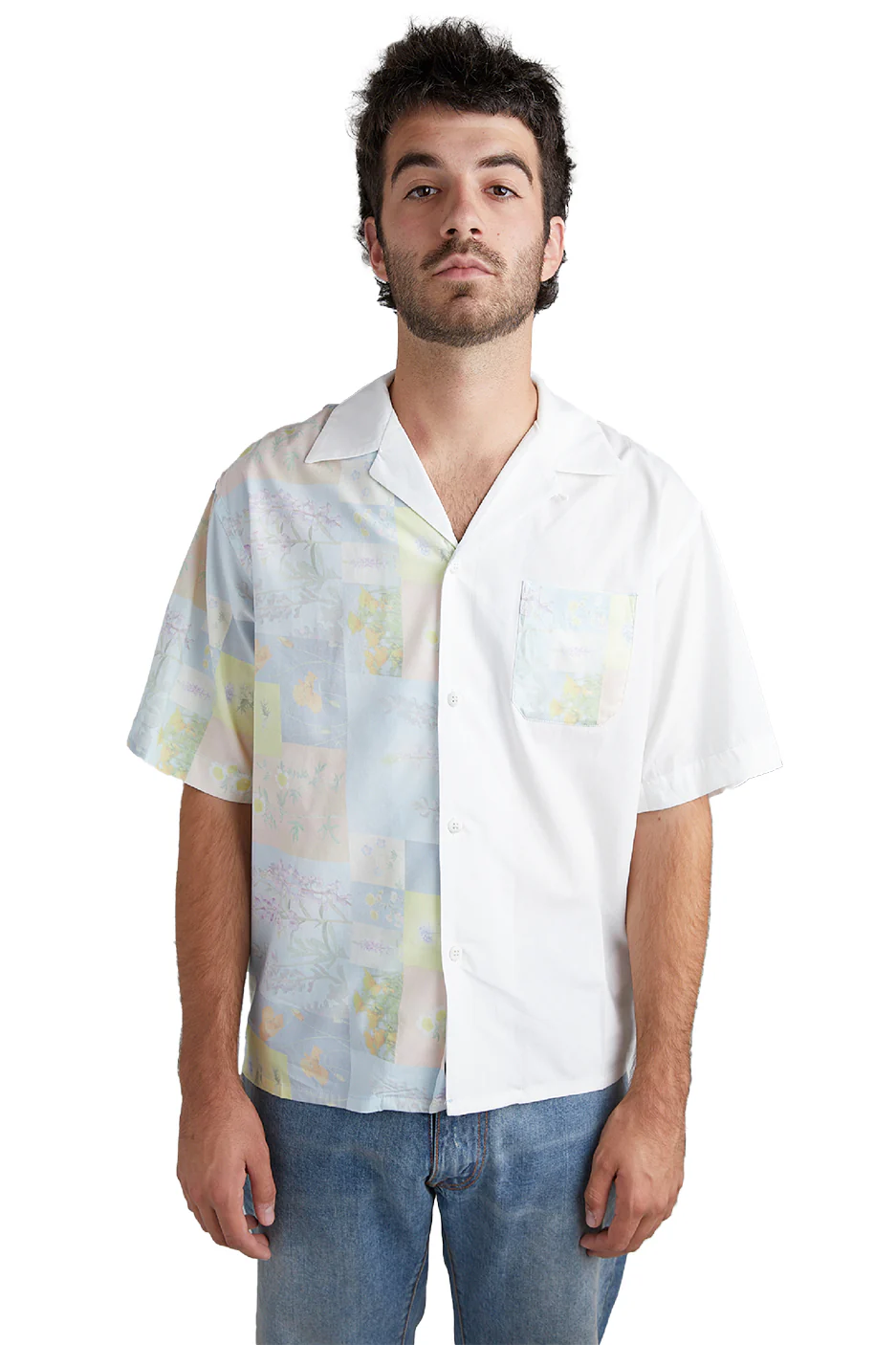 John Elliott Camp Shirt 'Super Bloom Grid'