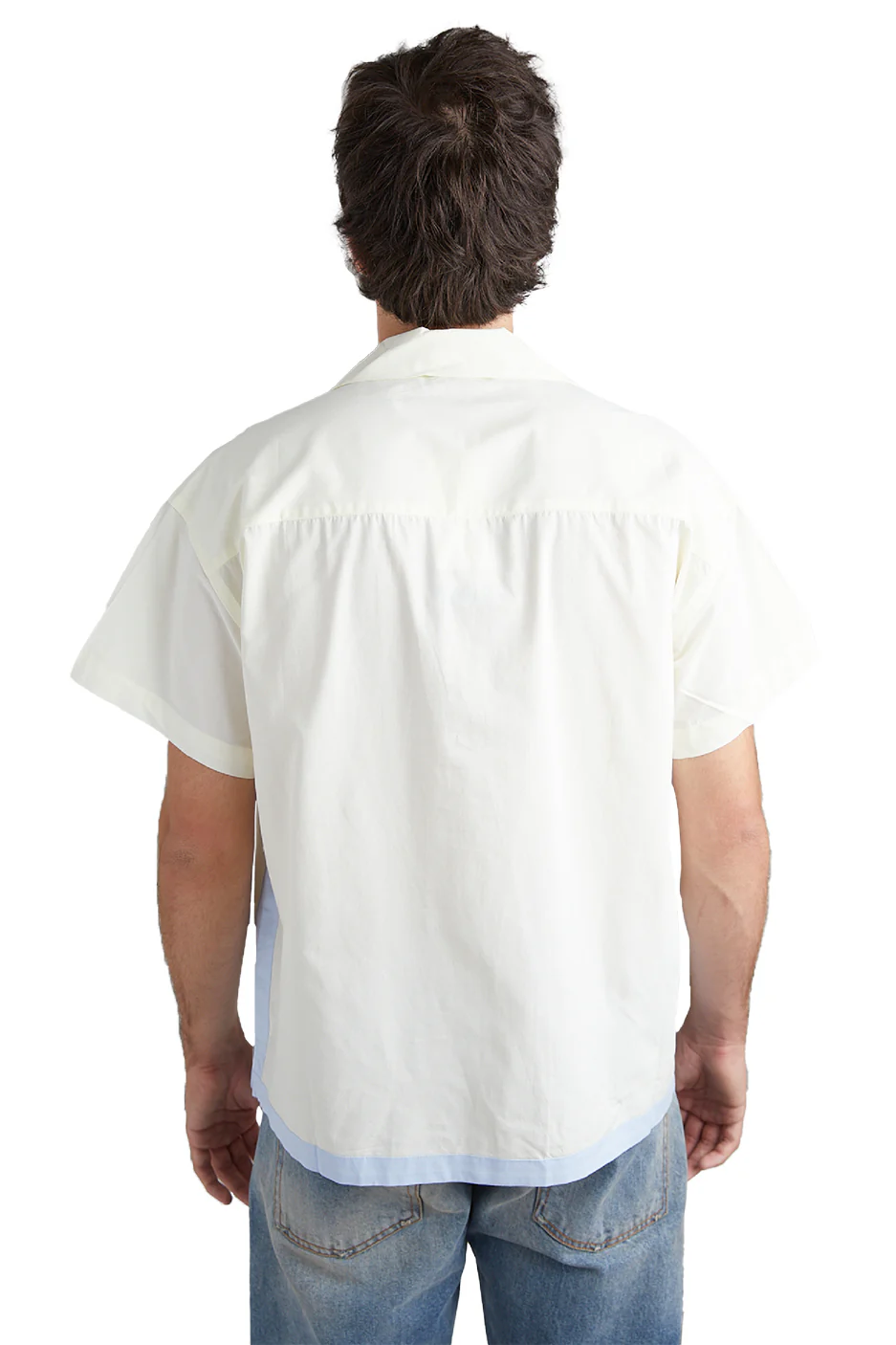 John Elliott Pullover Camp Shirt 'Salt/Light Blue' - Image 3