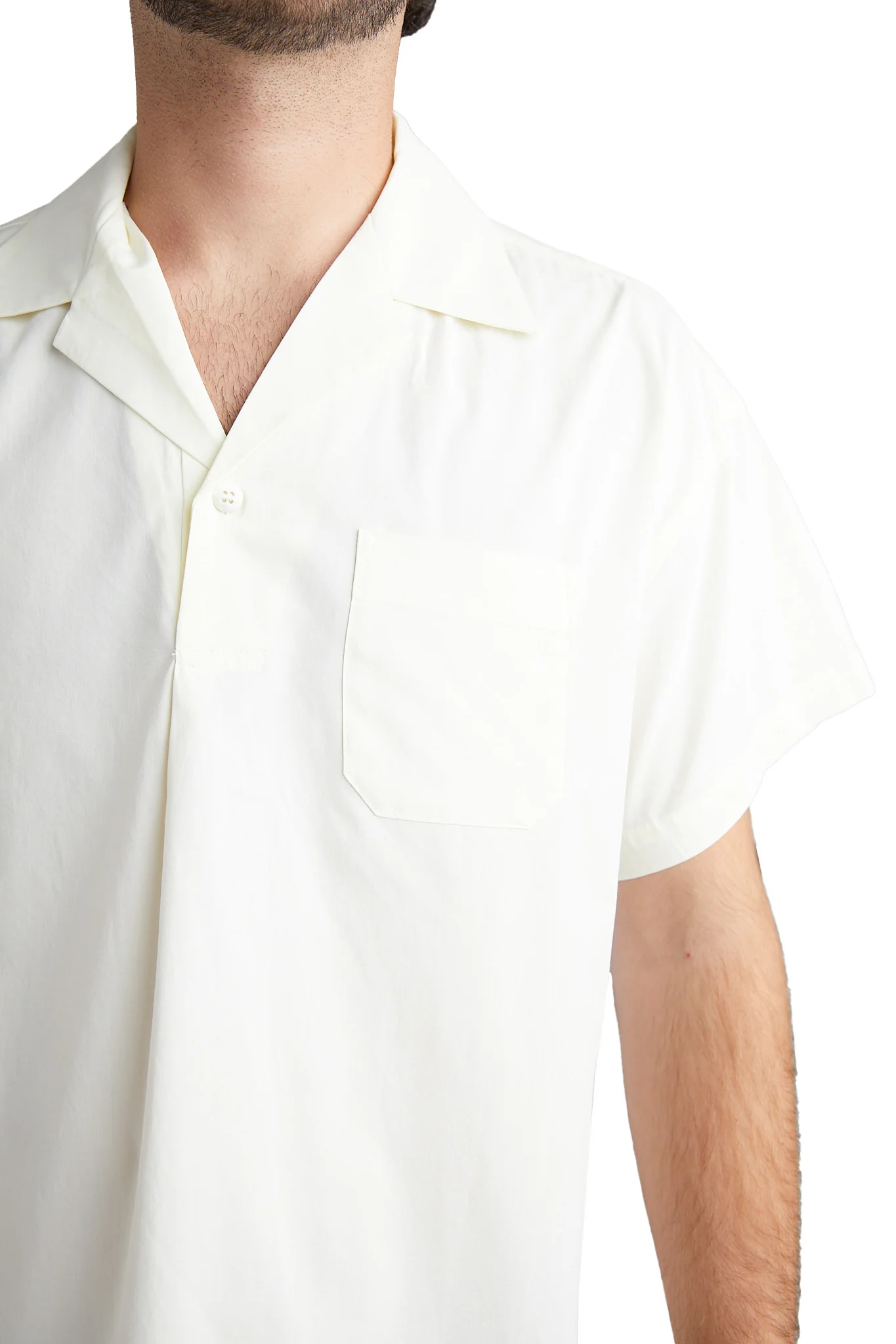 John Elliott Pullover Camp Shirt 'Salt/Light Blue' - Image 4
