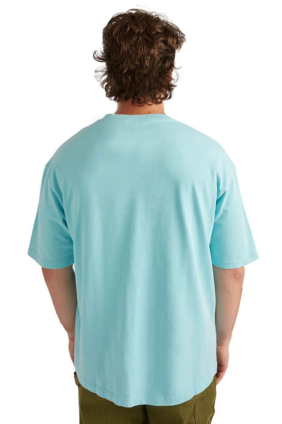 Jordan Mens Essentials Oversized Washed Tee 'Blue' - Image 3