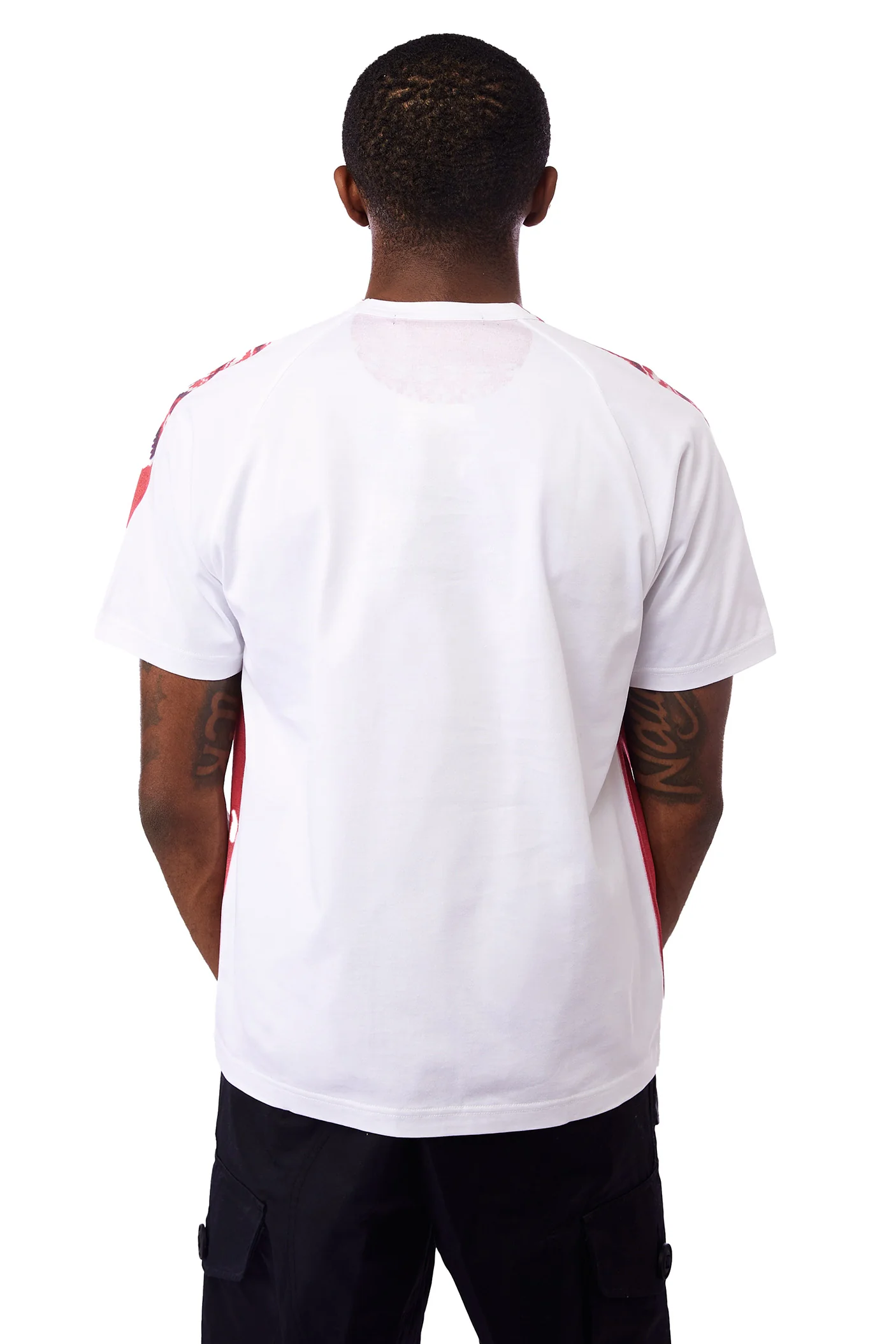 Junya Watanabe Sweater Print Tee 'Red/White' - Image 3