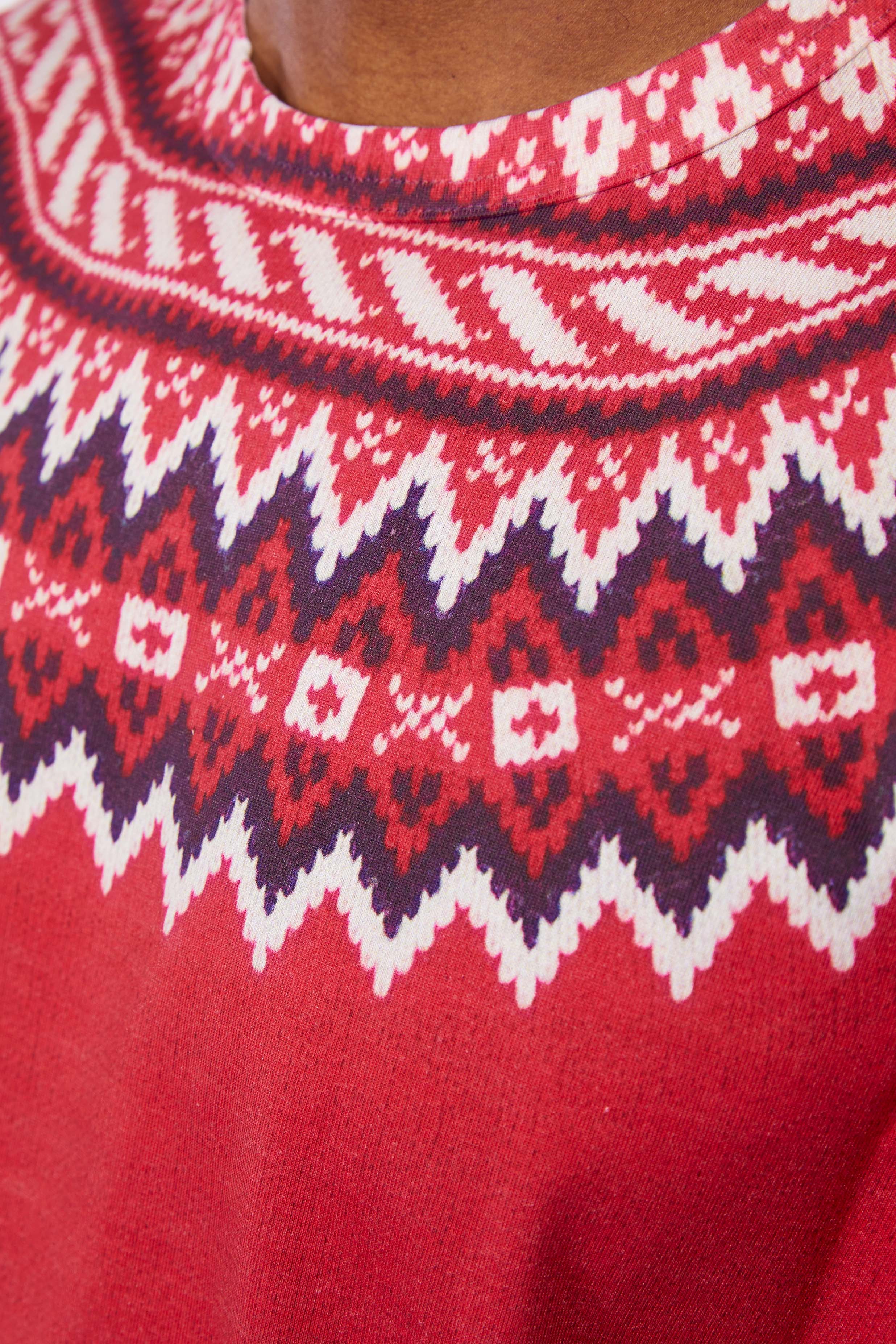 Junya Watanabe Sweater Print Tee 'Red/White' - Image 4