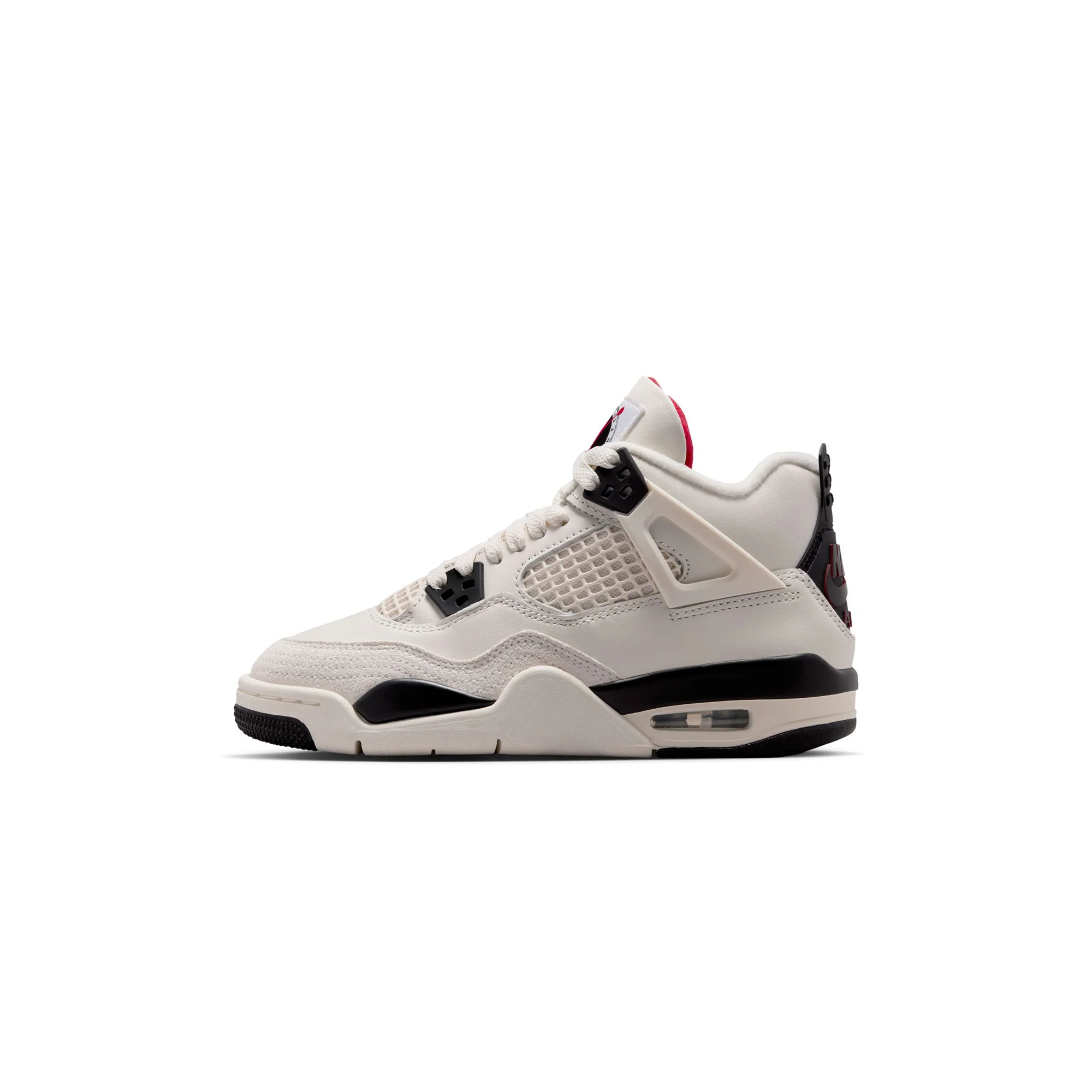 Kids Air Jordan 4 Retro OG FC 'Sail/Black/University Red'