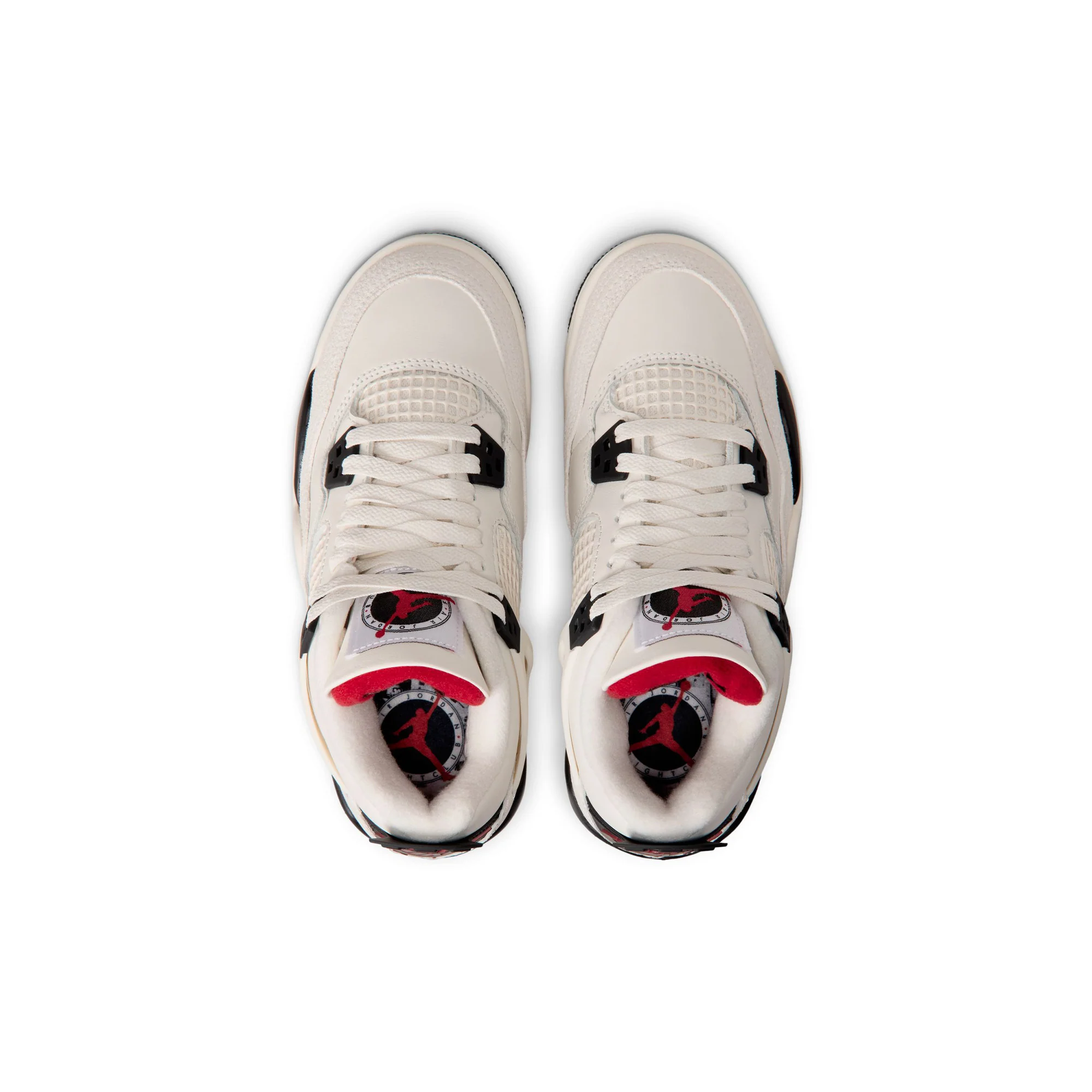 Kids Air Jordan 4 Retro OG FC 'Sail/Black/University Red' - Image 3