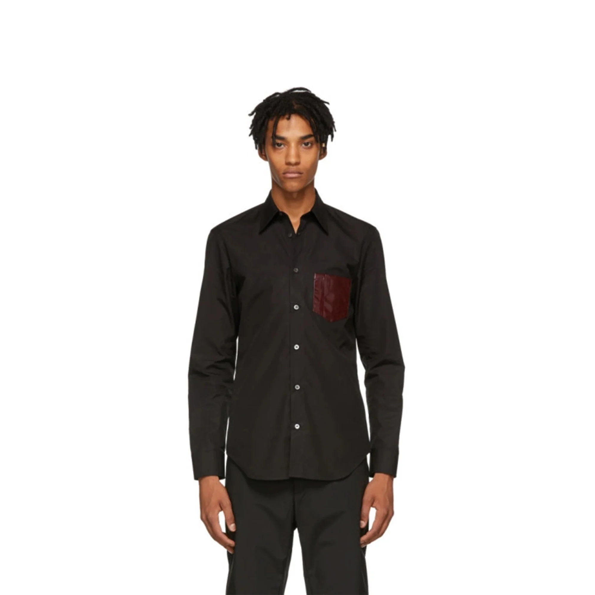 Maison Margiela Contrast PVC Pocket Shirt 'Black'