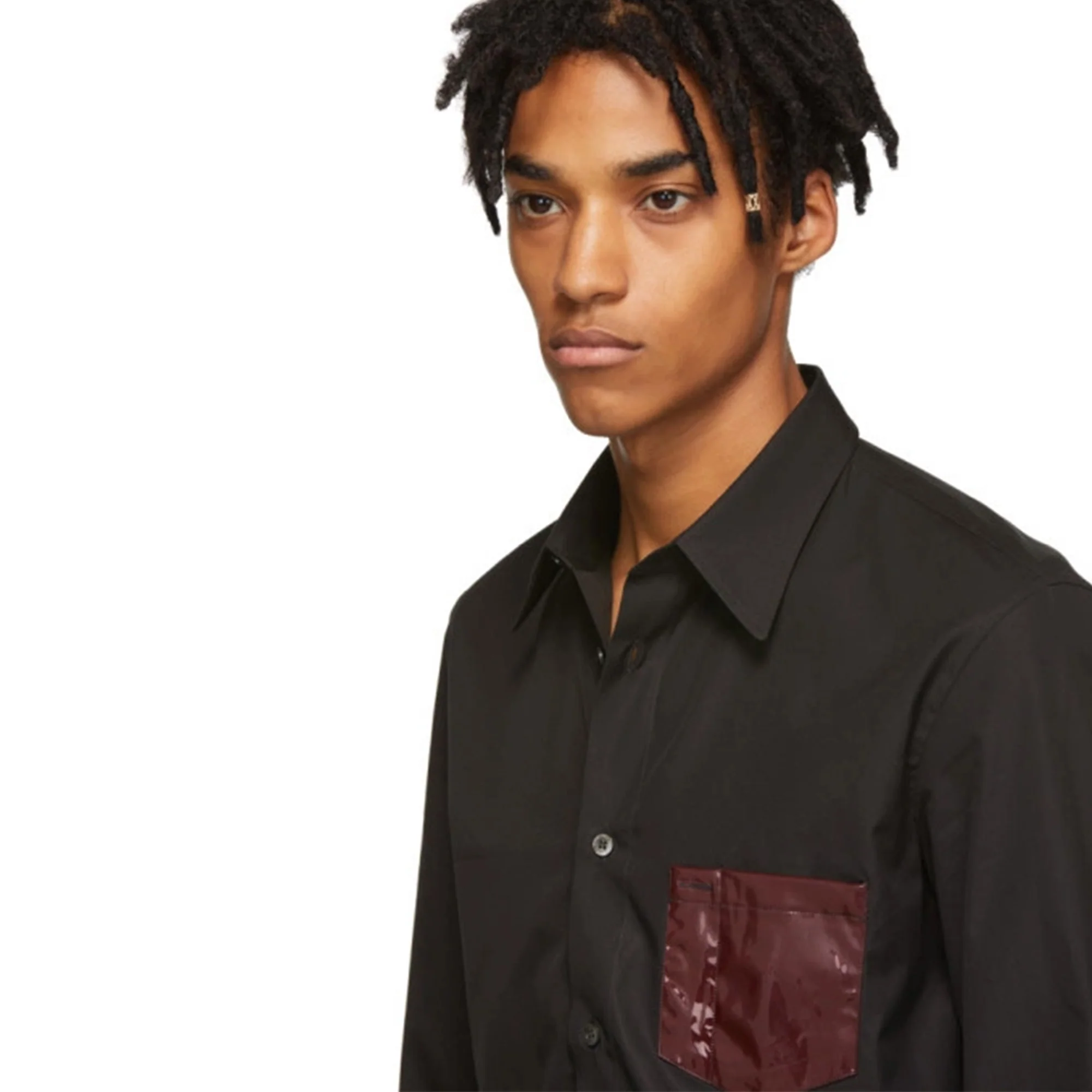 Maison Margiela Contrast PVC Pocket Shirt 'Black' - Image 3