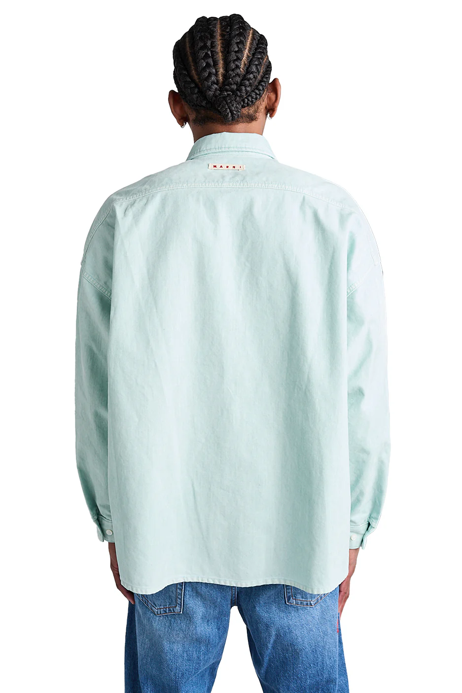 Marni Flocked Denim Overshirt 'Aquamarine' - Image 3