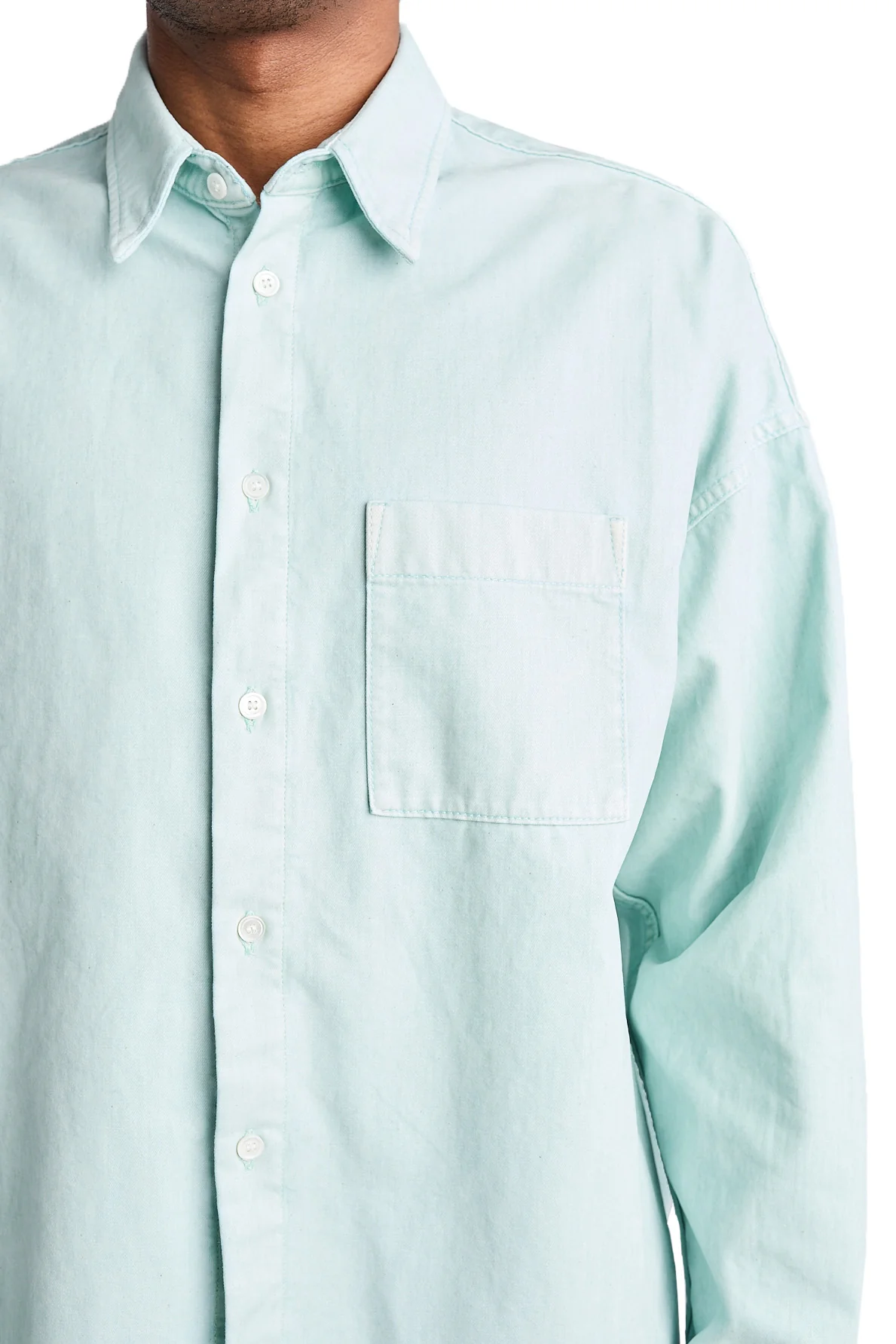 Marni Flocked Denim Overshirt 'Aquamarine' - Image 4