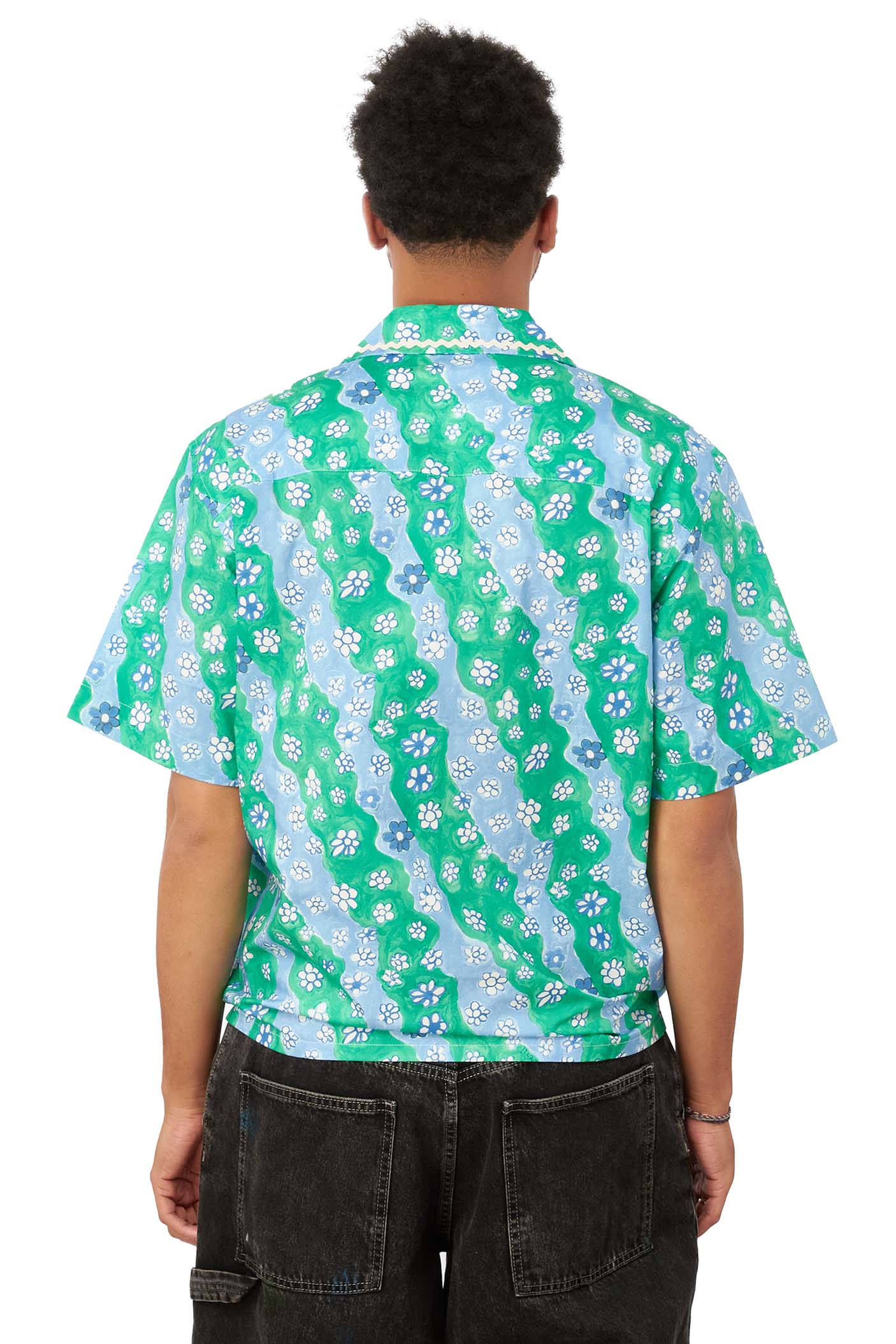 Marni Mens Short Sleeve Bowling Shirt 'Sea Foam' - Image 3
