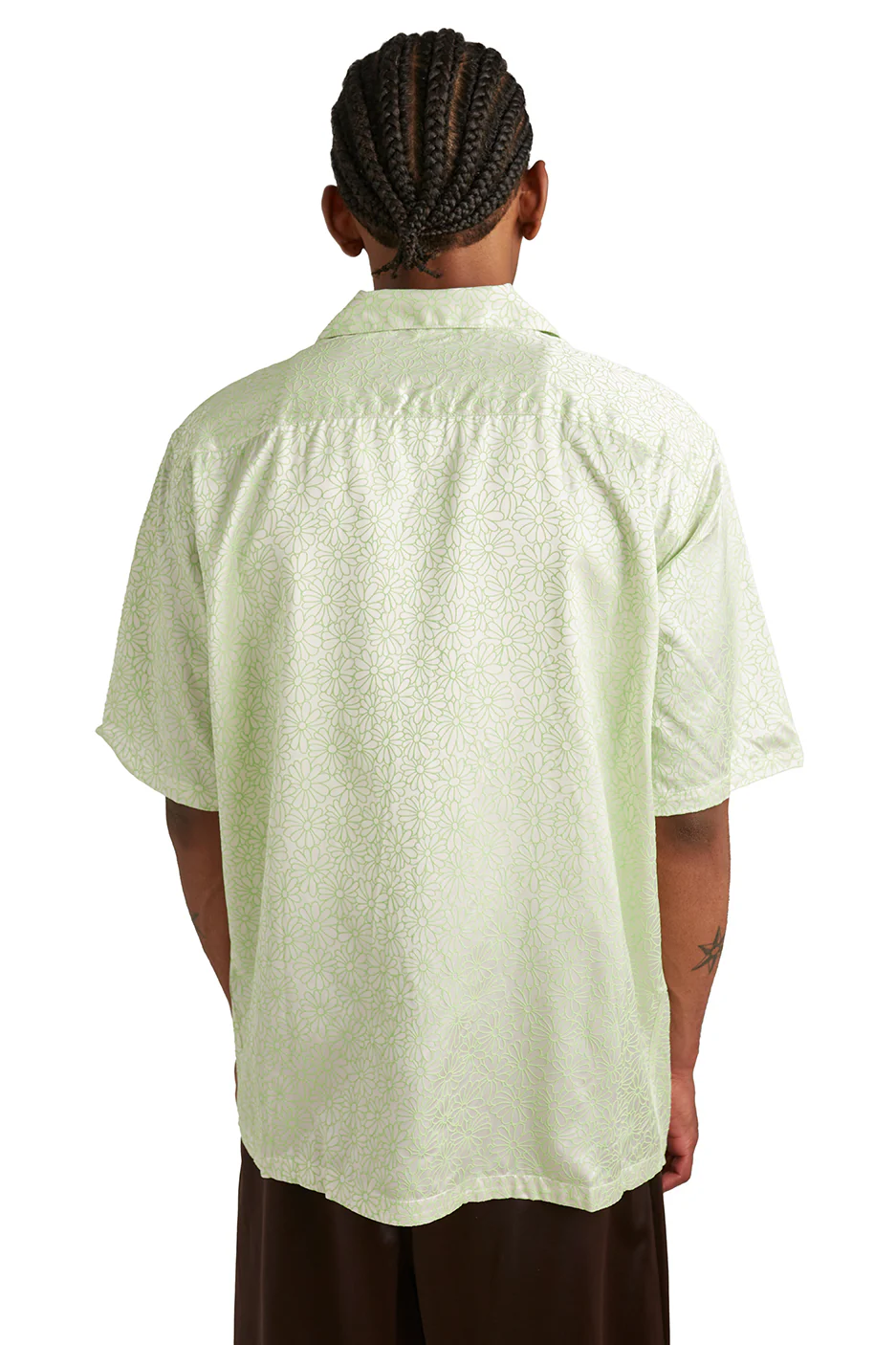 Martine Rose Mens Hawaiian Shirt 'Green Floral' - Image 3