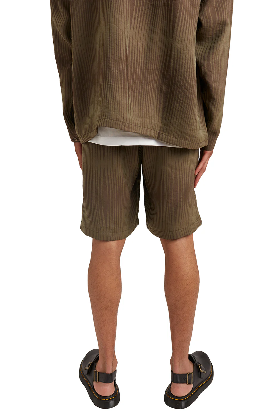 Needles Mens Basketball R/N Wave Stripe Shorts 'Brown' - Image 3