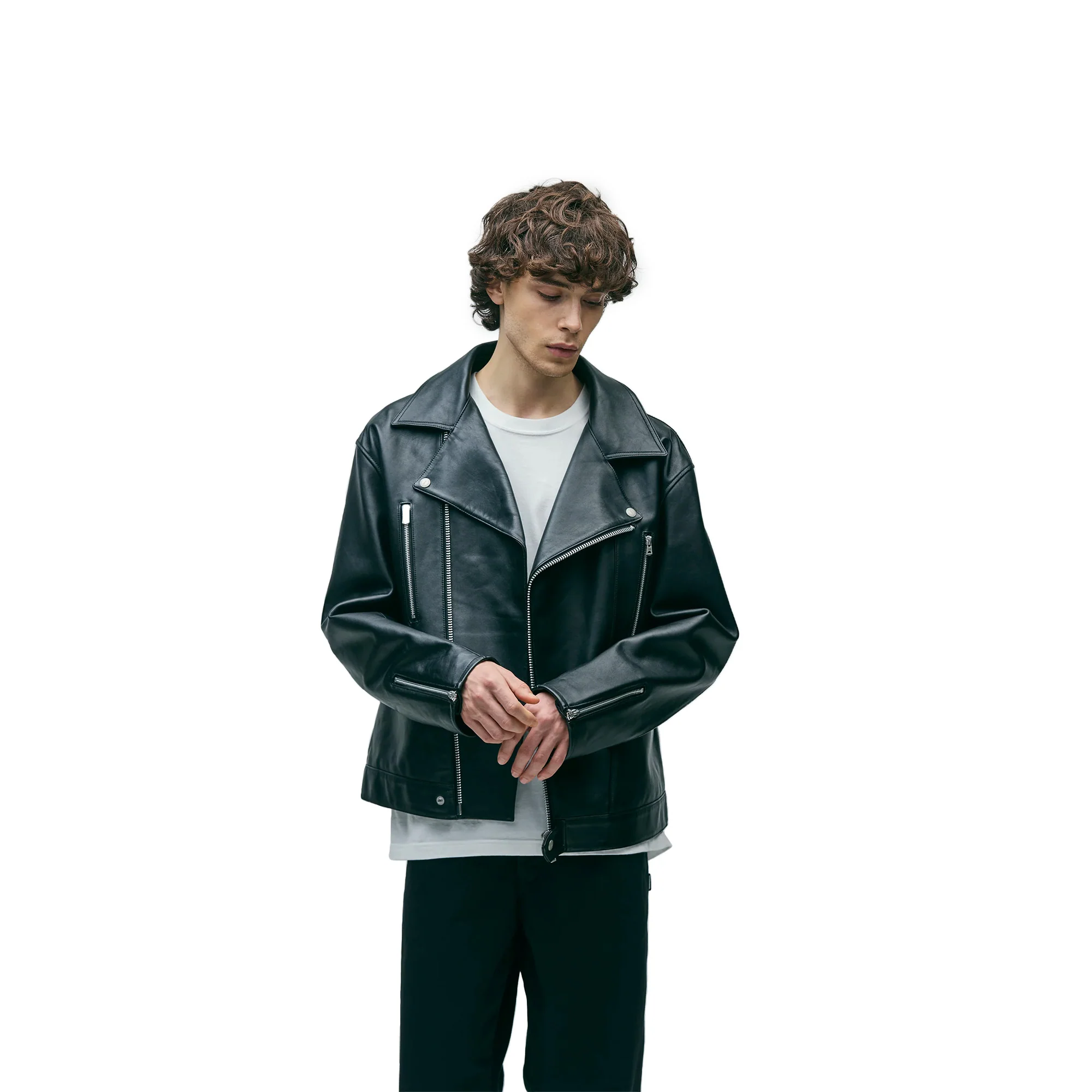 Neighborhood Leather Riders Jacket 'Black' - Image 2