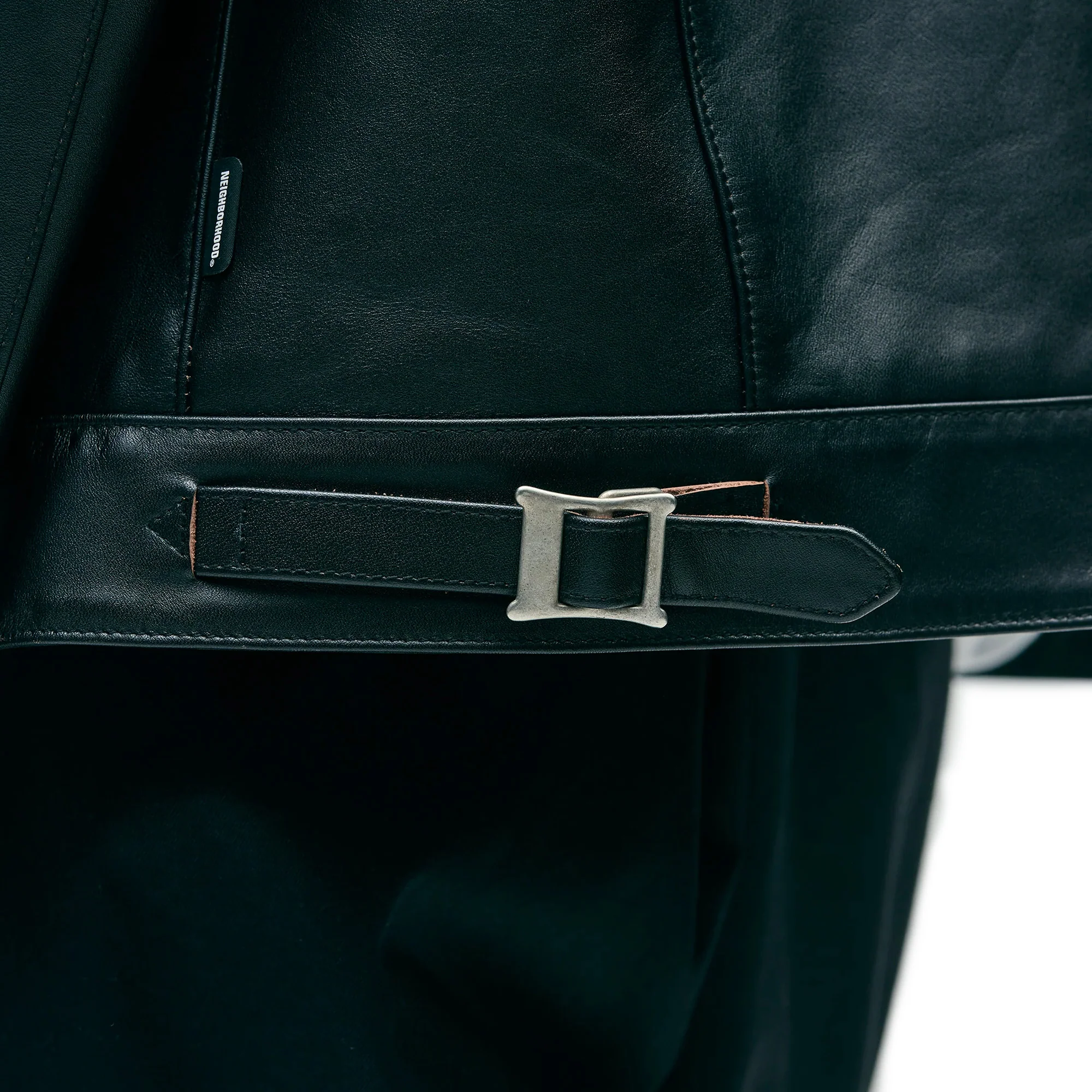Neighborhood Leather Riders Jacket 'Black' - Image 4
