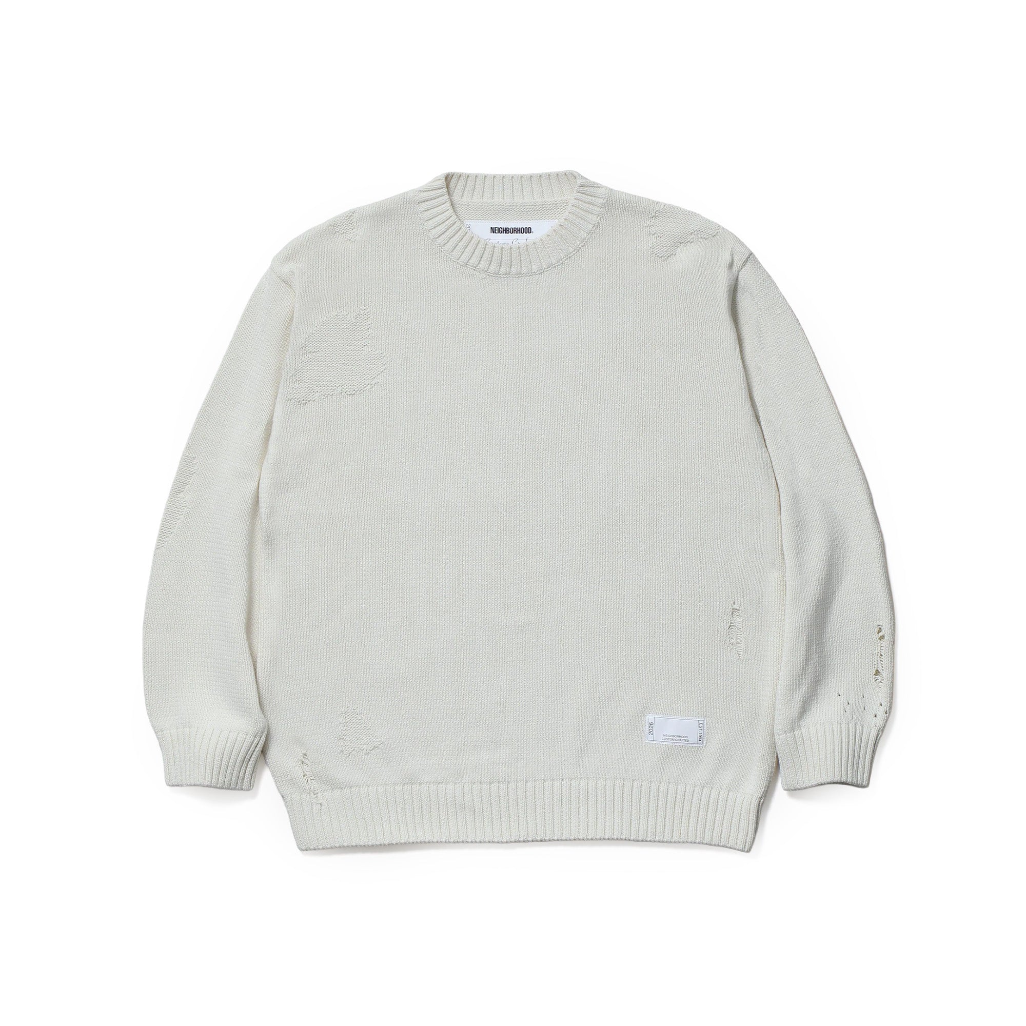 Neighborhood Savage Crewneck Sweater 'White'