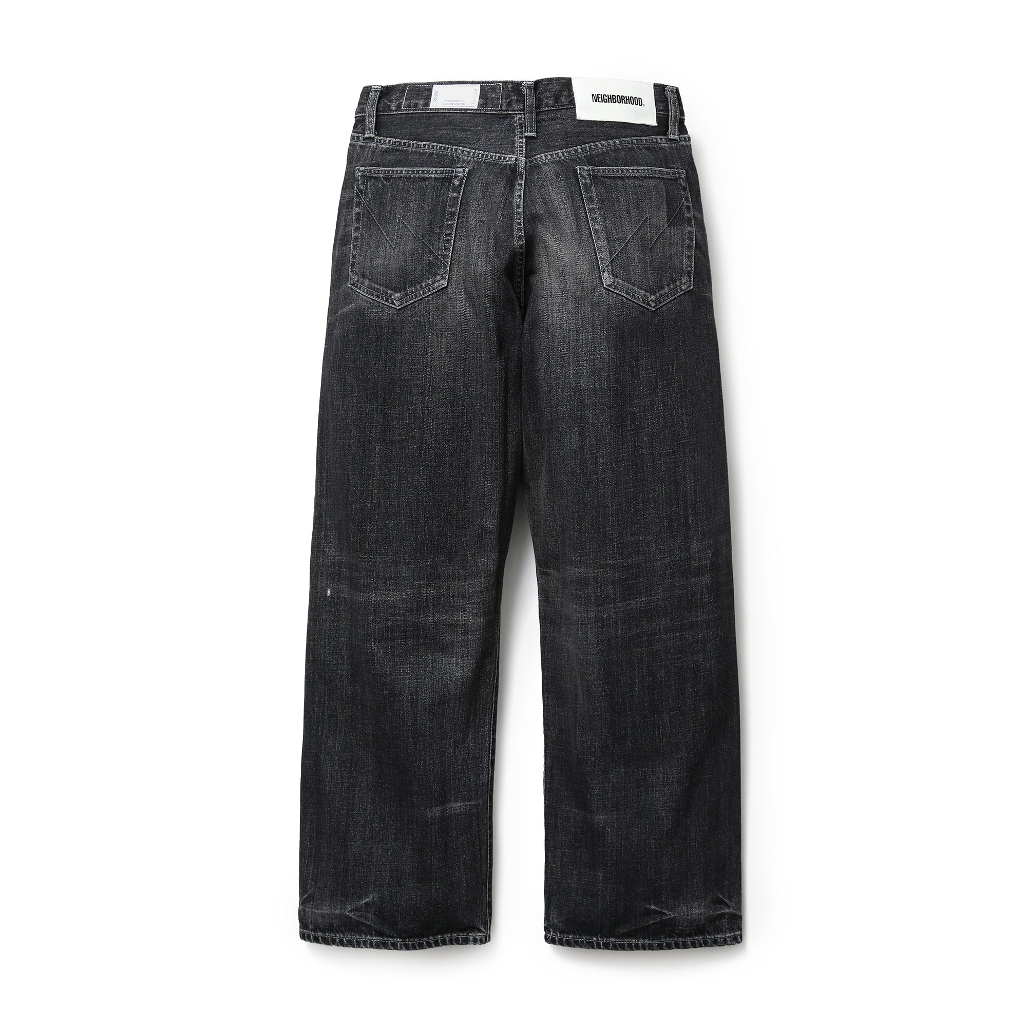 Neighborhood Washed DP Wide Denim Pants 'Black' - Image 2