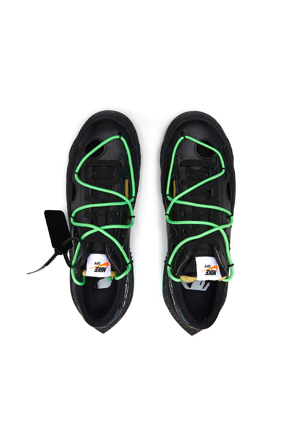 Nike x Off-White Blazer Low '77 'Black/Black/Electro Green' - Image 3