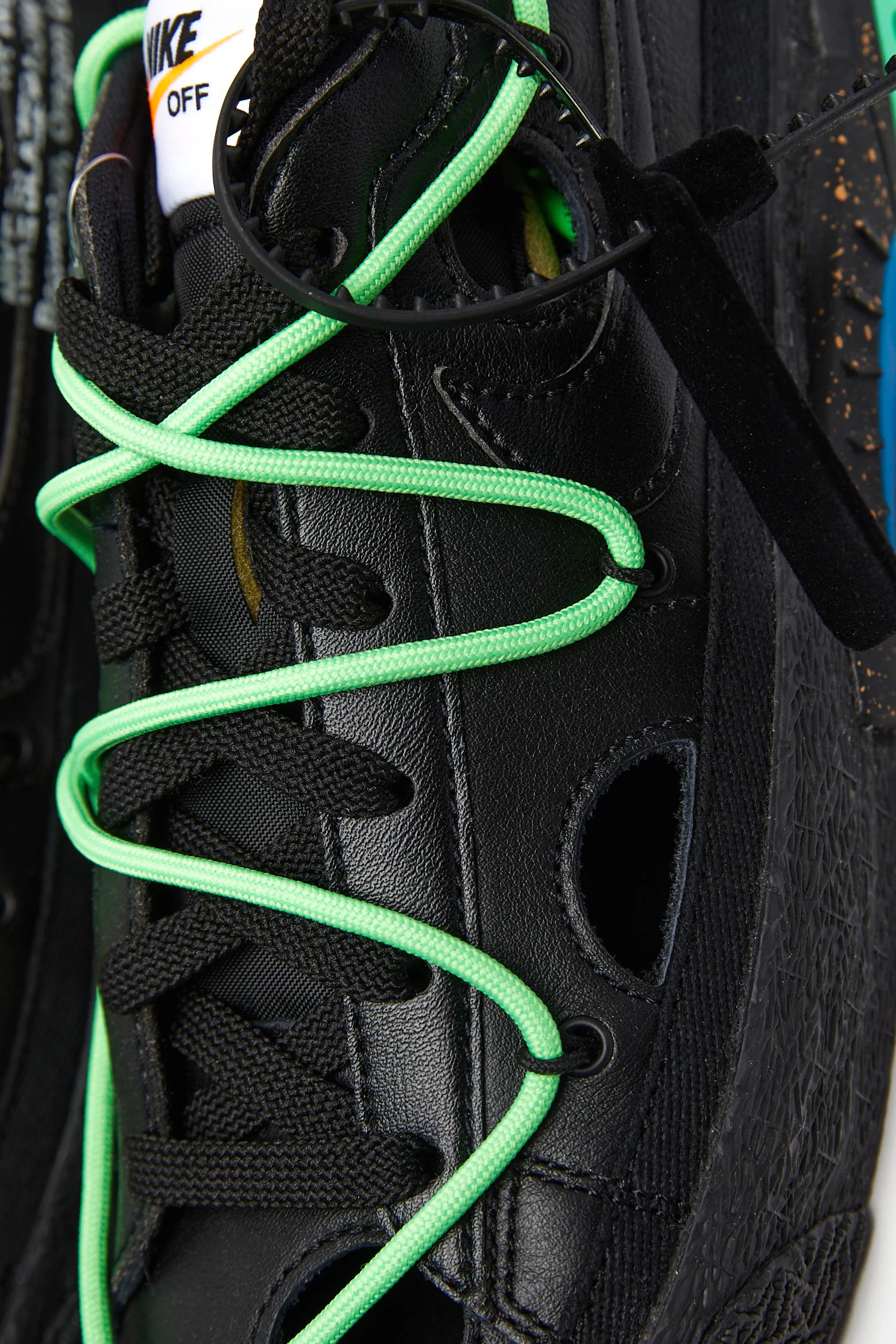 Nike x Off-White Blazer Low '77 'Black/Black/Electro Green' - Image 4