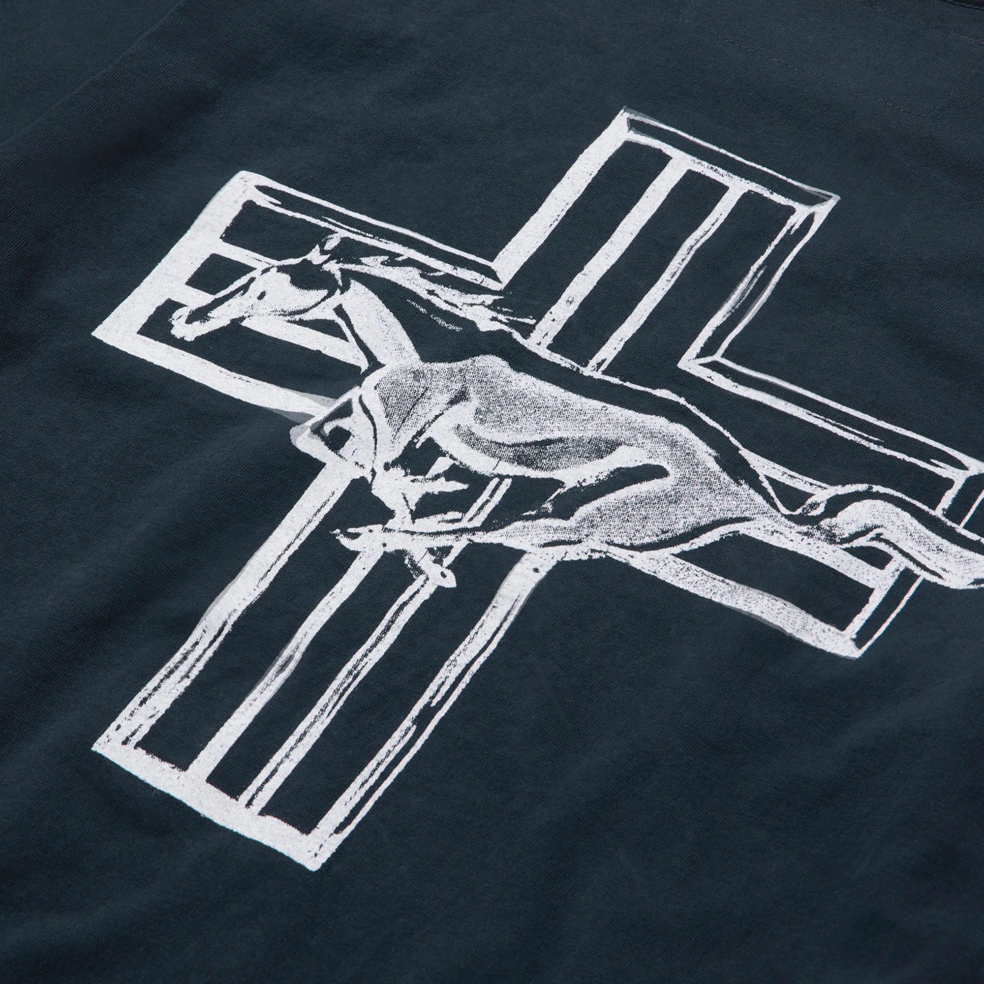 One of These Days Mustang Cross Tee 'Washed Black' - Image 3