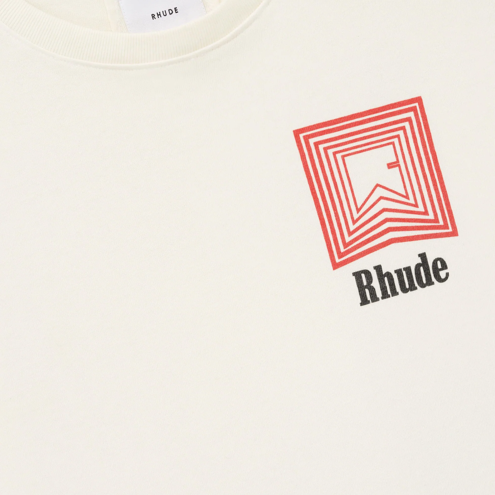 Rhude Chevron Repeat Tee 'Vintage White' - Image 3