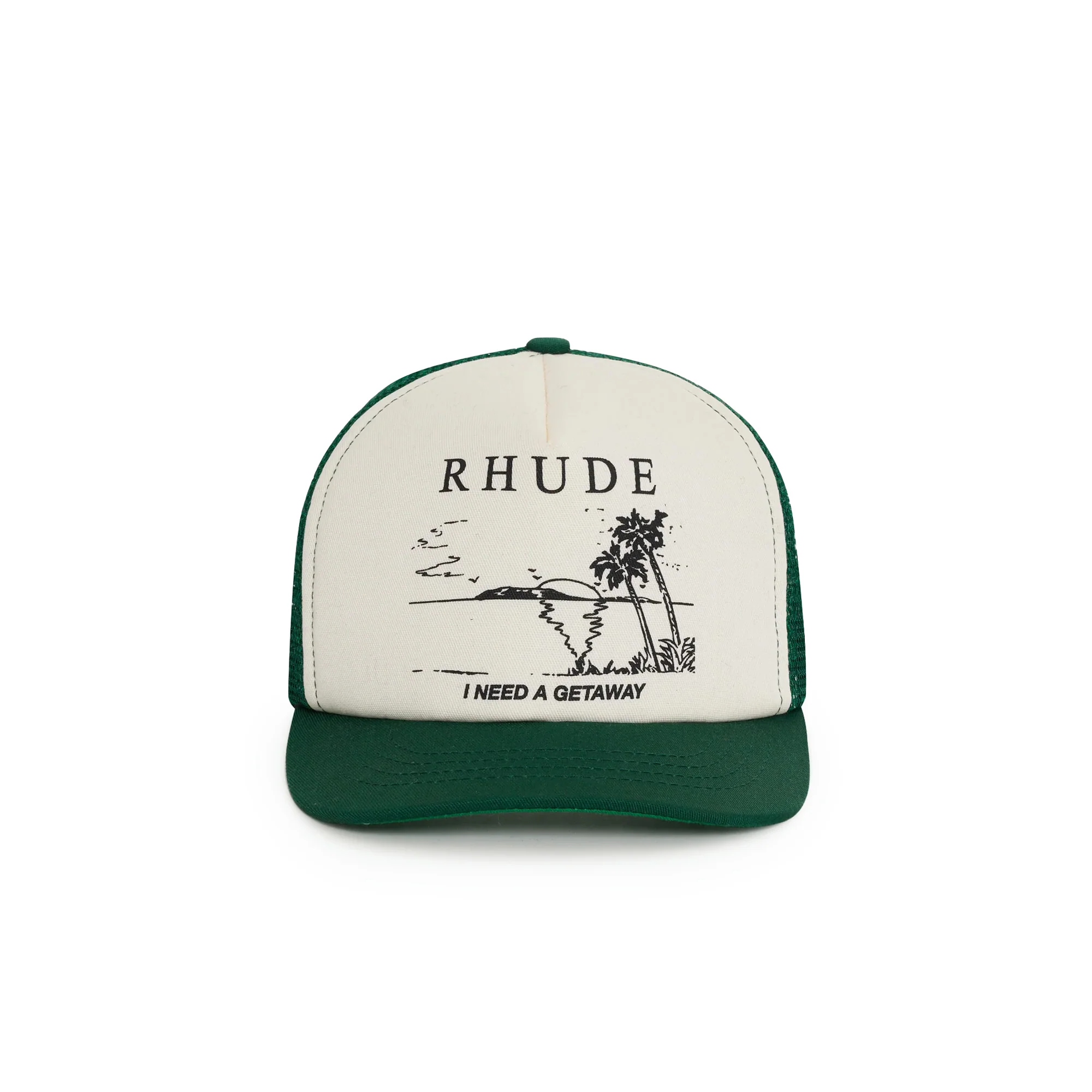 Rhude Getaway Trucker Hat 'Green/White'