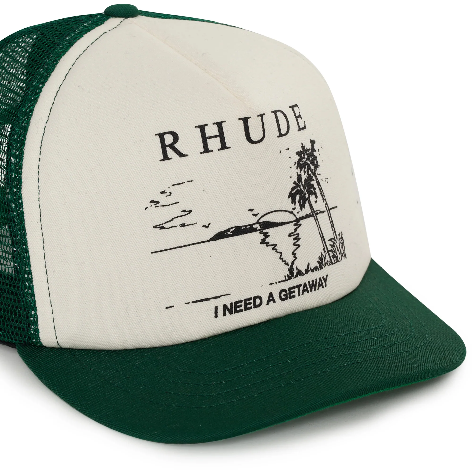 Rhude Getaway Trucker Hat 'Green/White' - Image 3