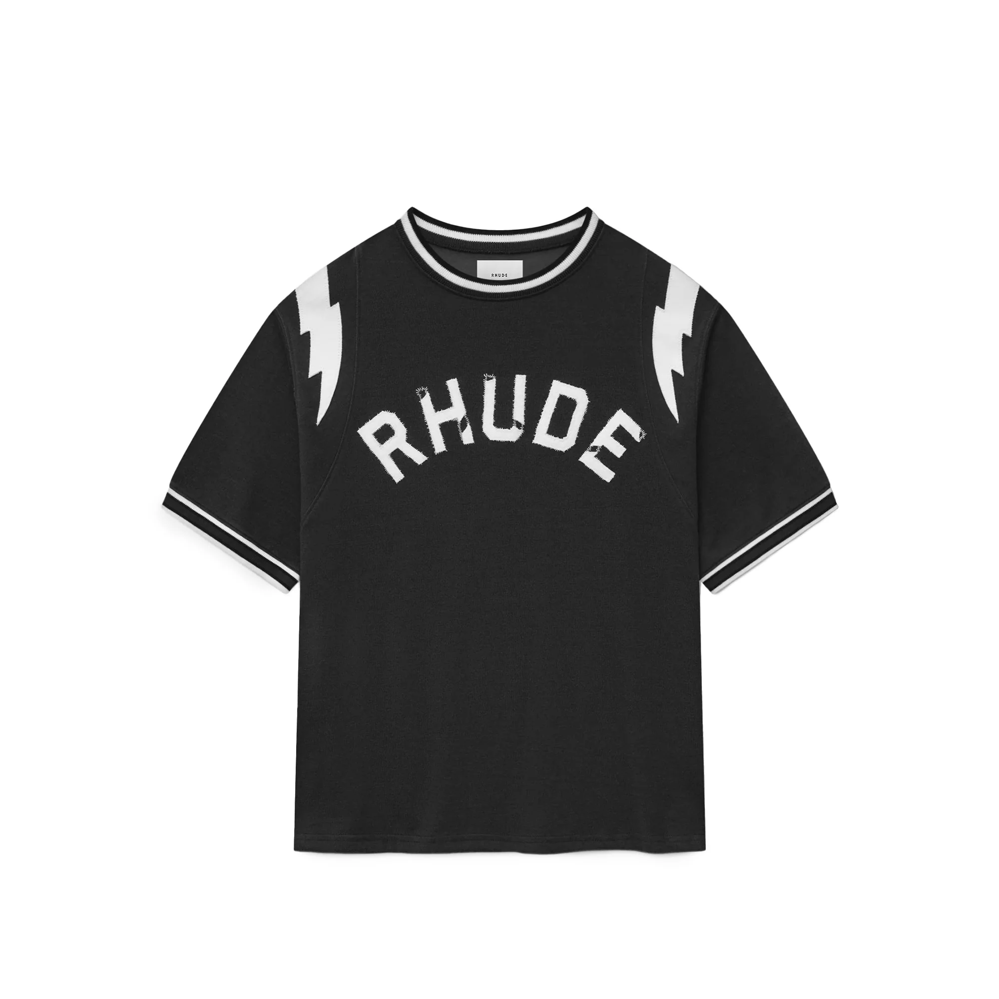 Rhude Lightning Ringer Tee 'Black/White'