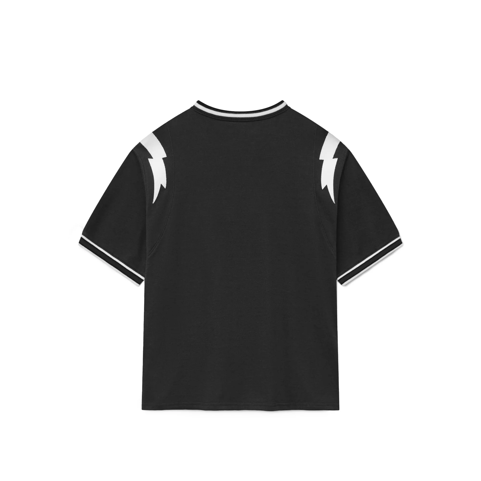 Rhude Lightning Ringer Tee 'Black/White' - Image 2