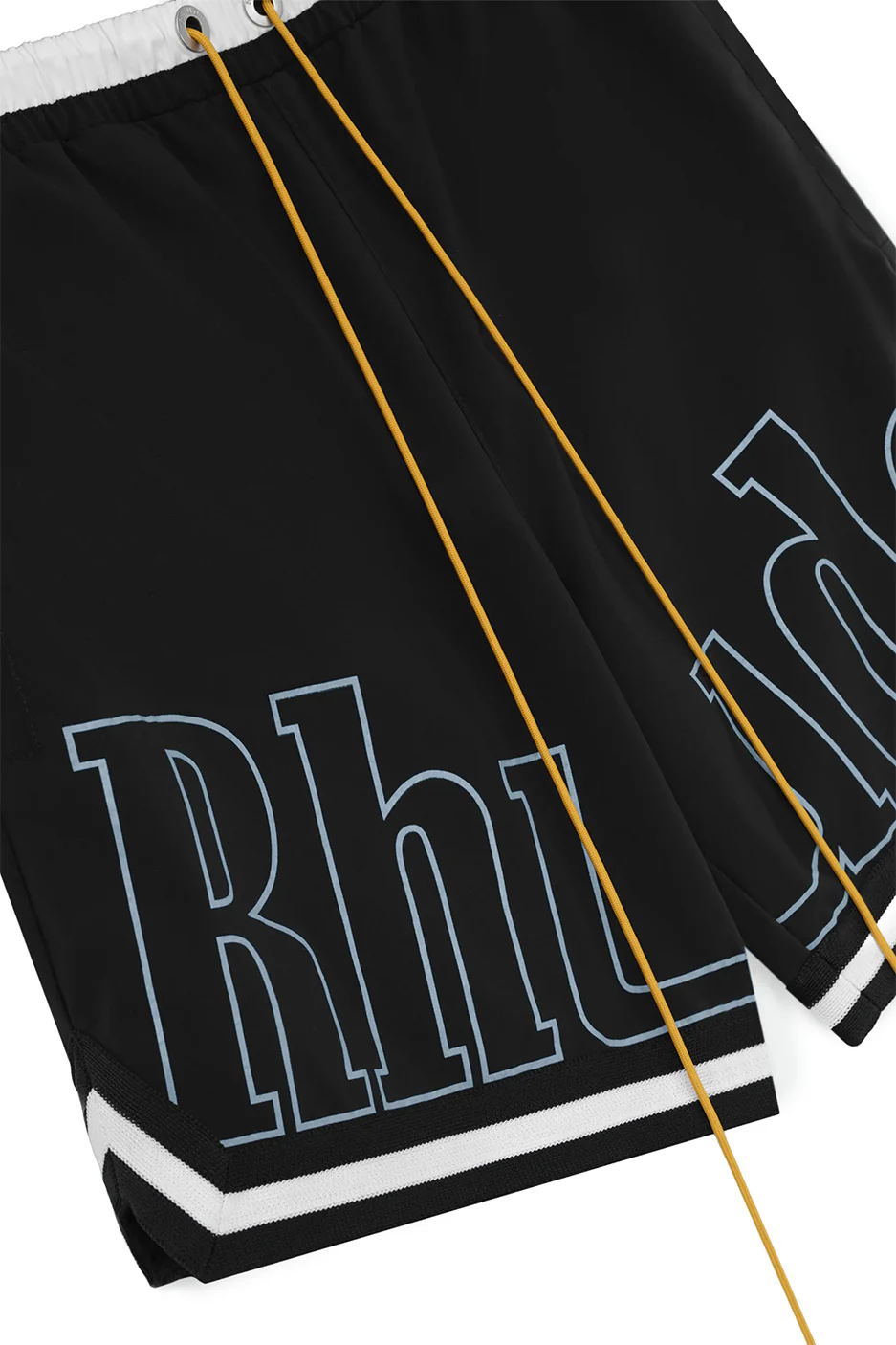 Rhude Logo Basketball Swim Shorts 'Black' - Image 3