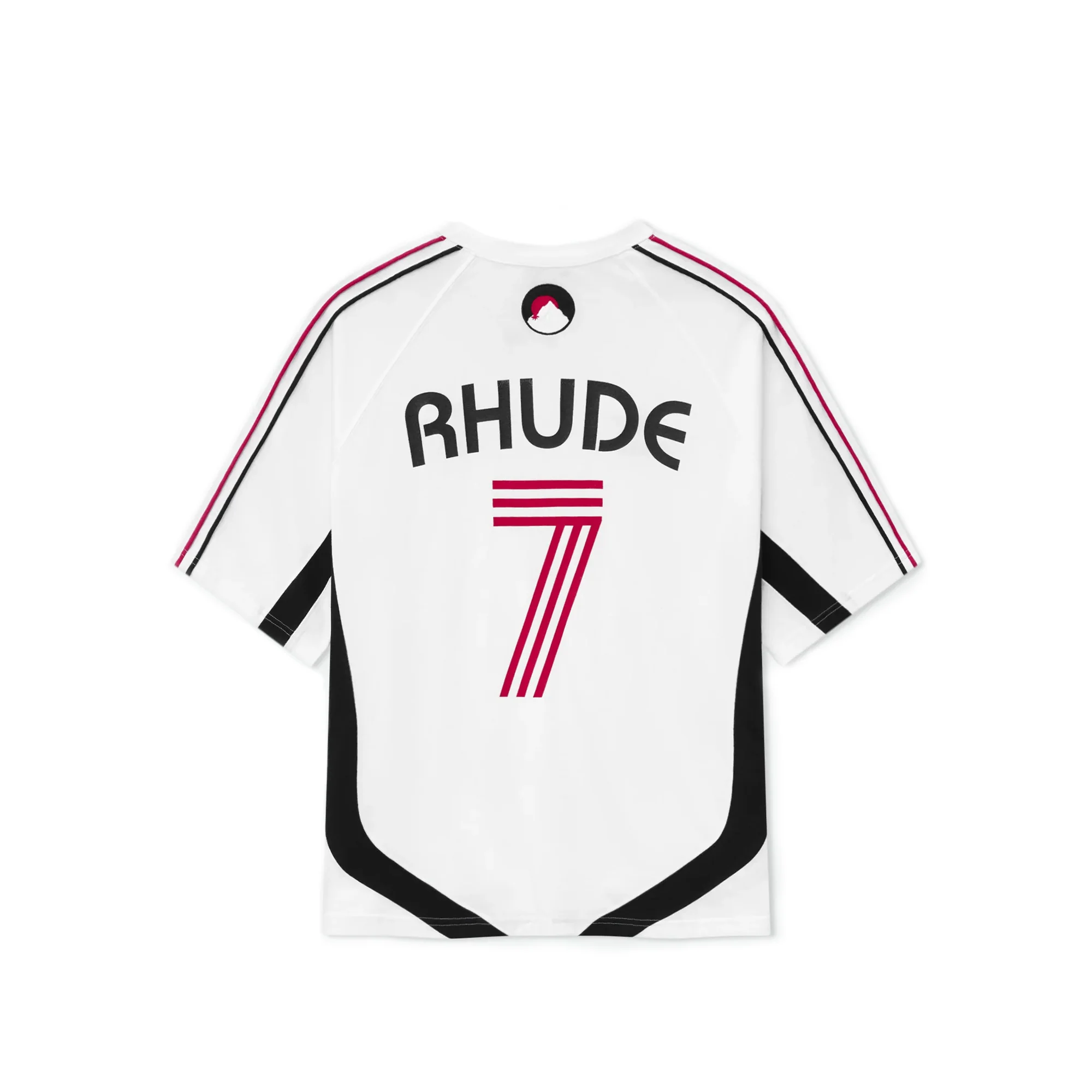 Rhude Lundun Soccer Jersey 'White/Black/Red' - Image 2