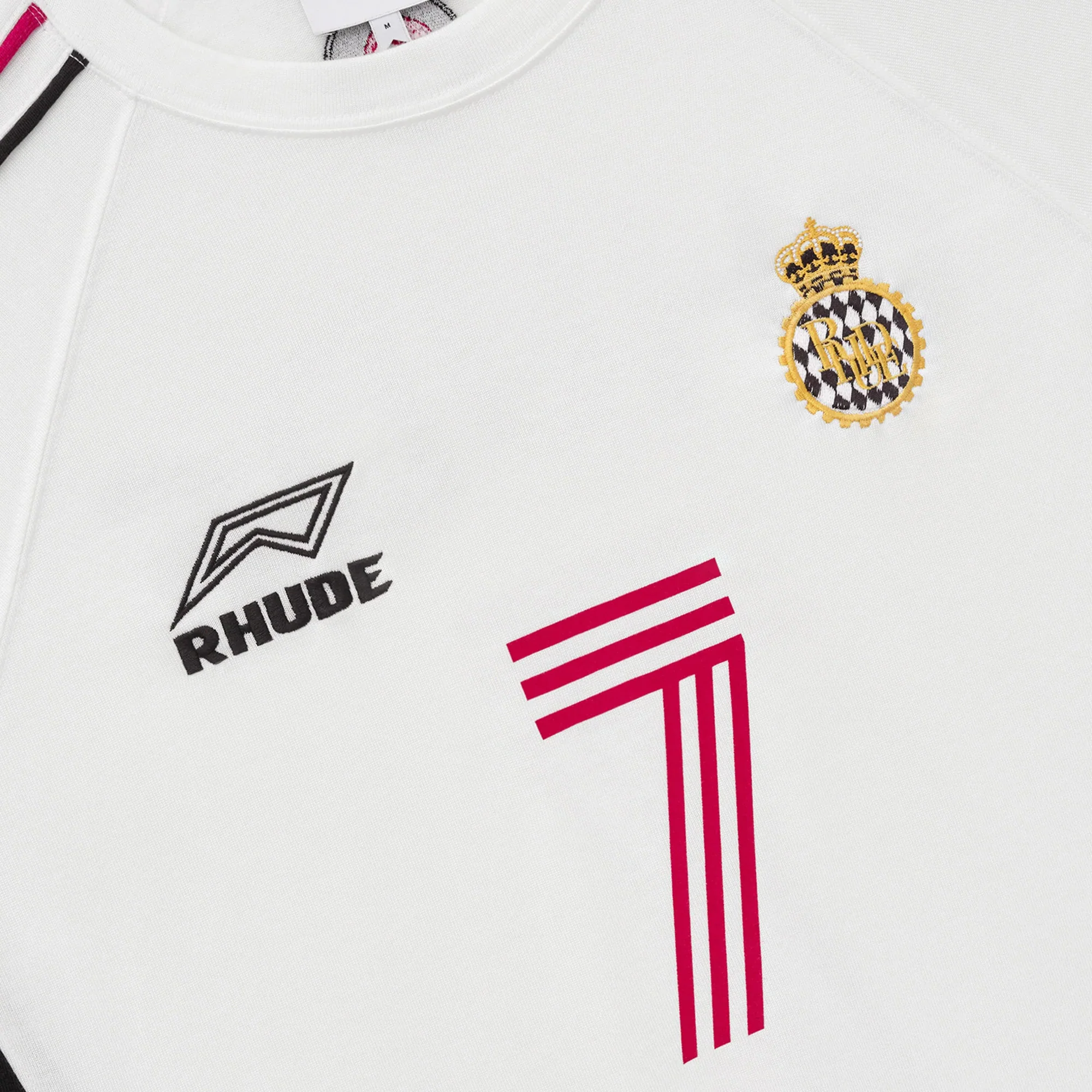 Rhude Lundun Soccer Jersey 'White/Black/Red' - Image 3