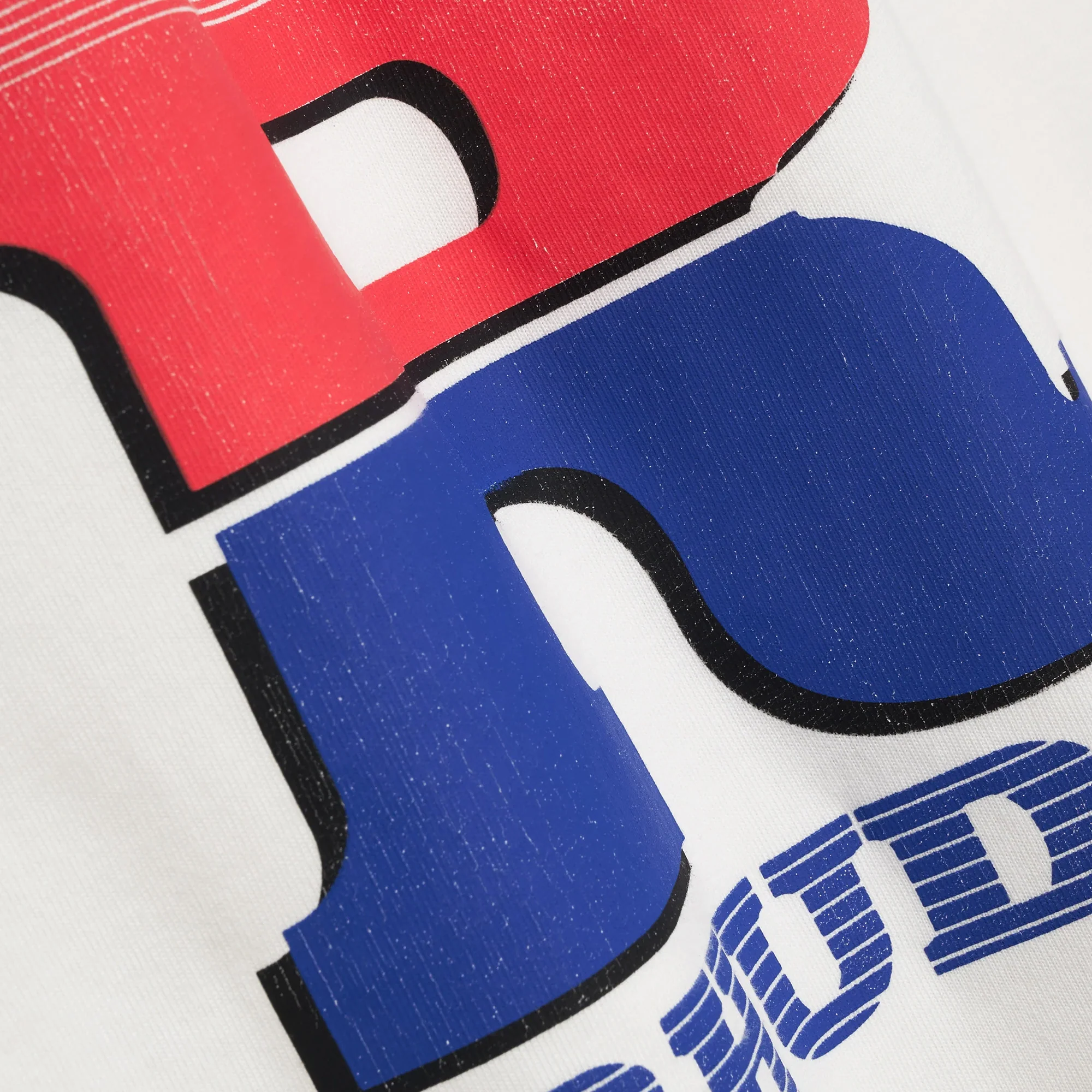 Rhude Split Petrol LS Tee 'Vintage White/Red' - Image 3