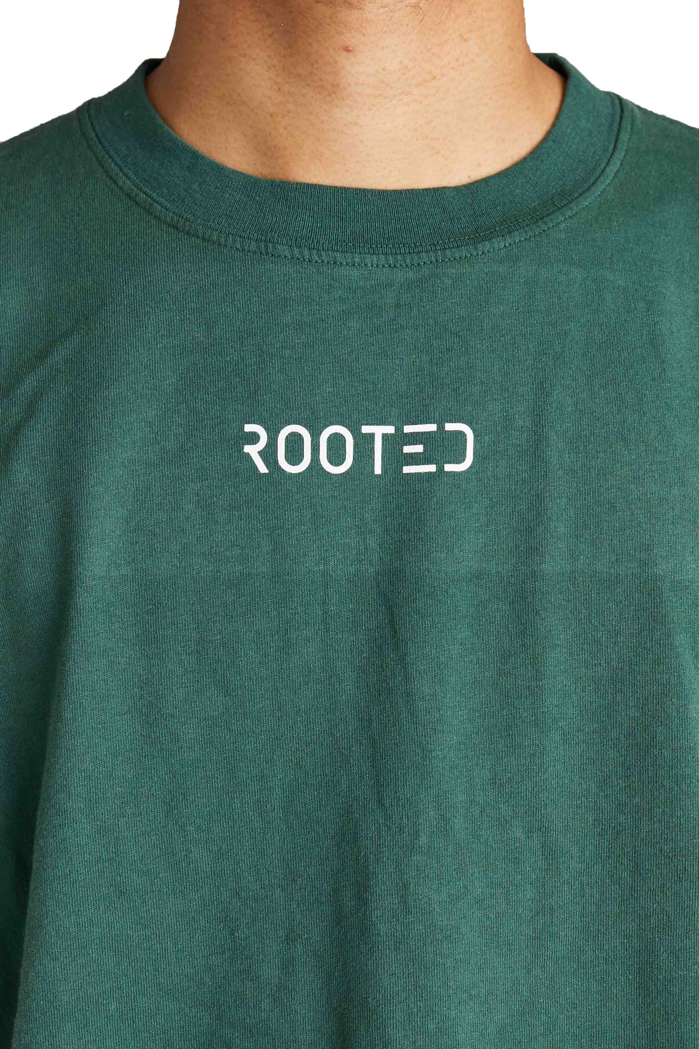 ROOTED Shop Tee 'Dark Green' - Image 4