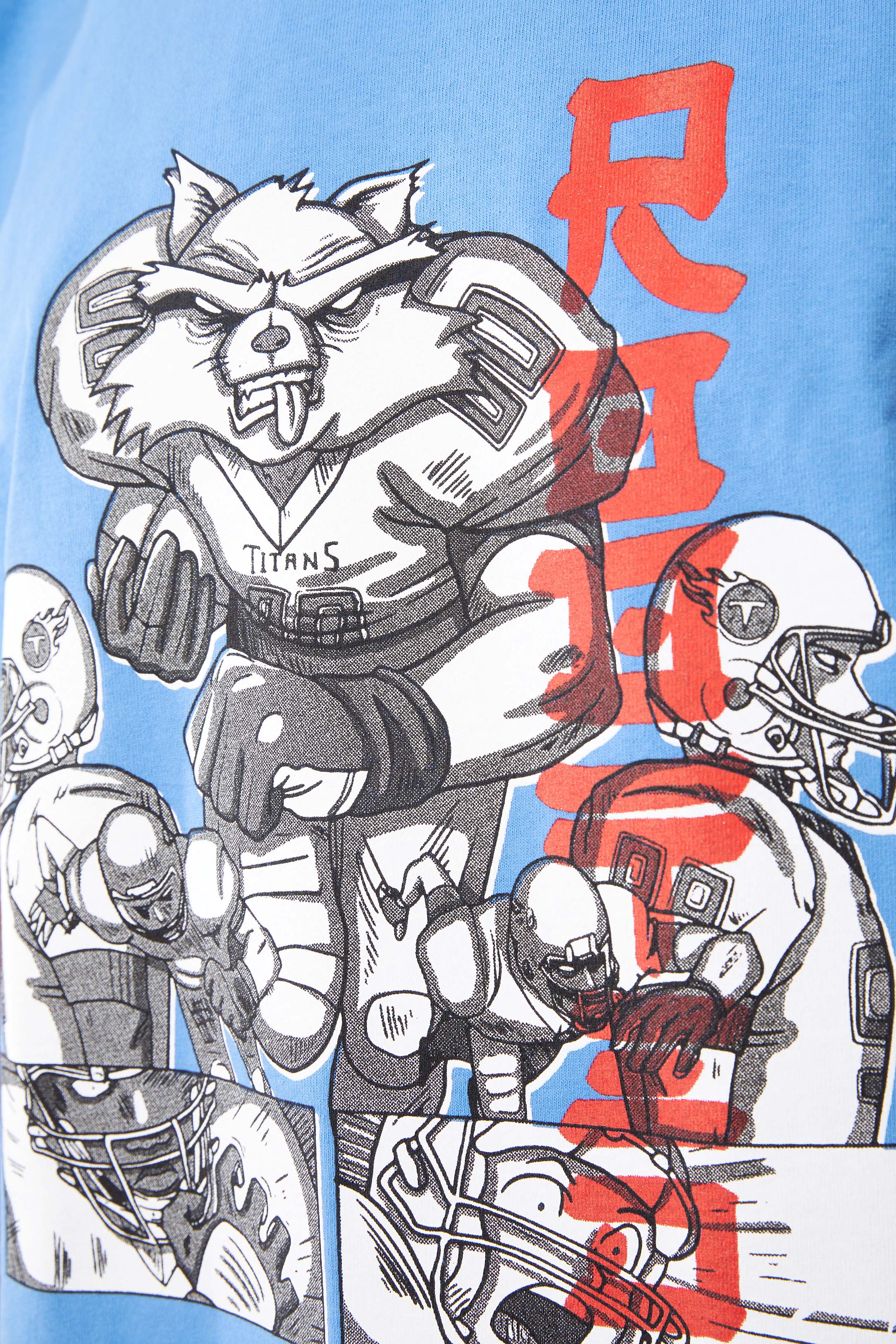 ROOTED x Titans Anime Tee 'Light Blue' - Image 4