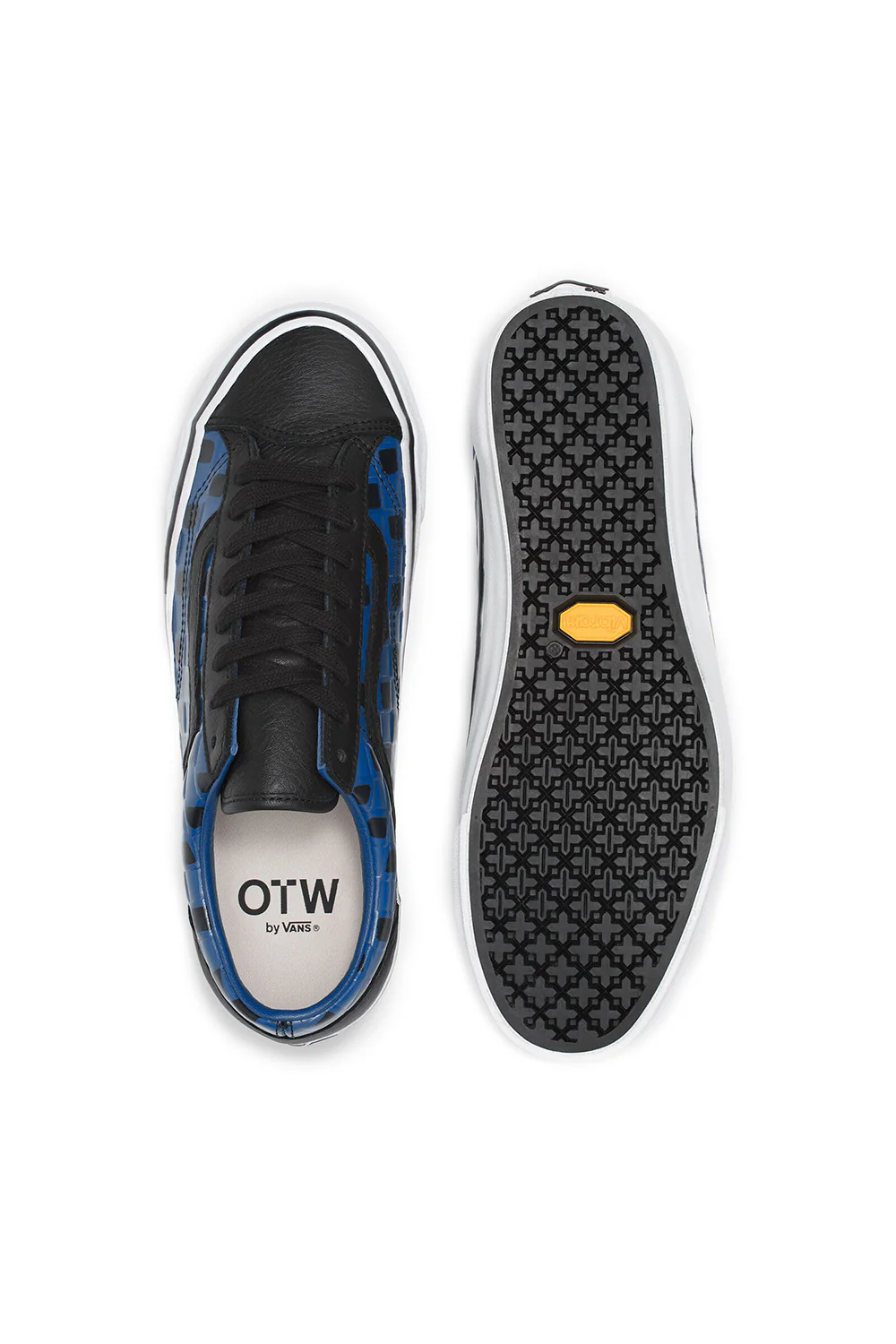 Vans OTW Old Skool 36 Vibram Leather Check 'Blue/Black' - Image 3