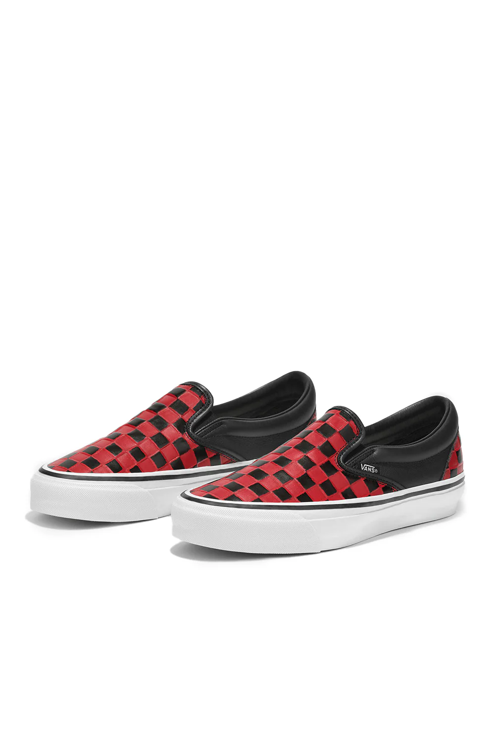 Vans OTW Slip-On 98 Vibram Leather Check 'Red/Black' - Image 2