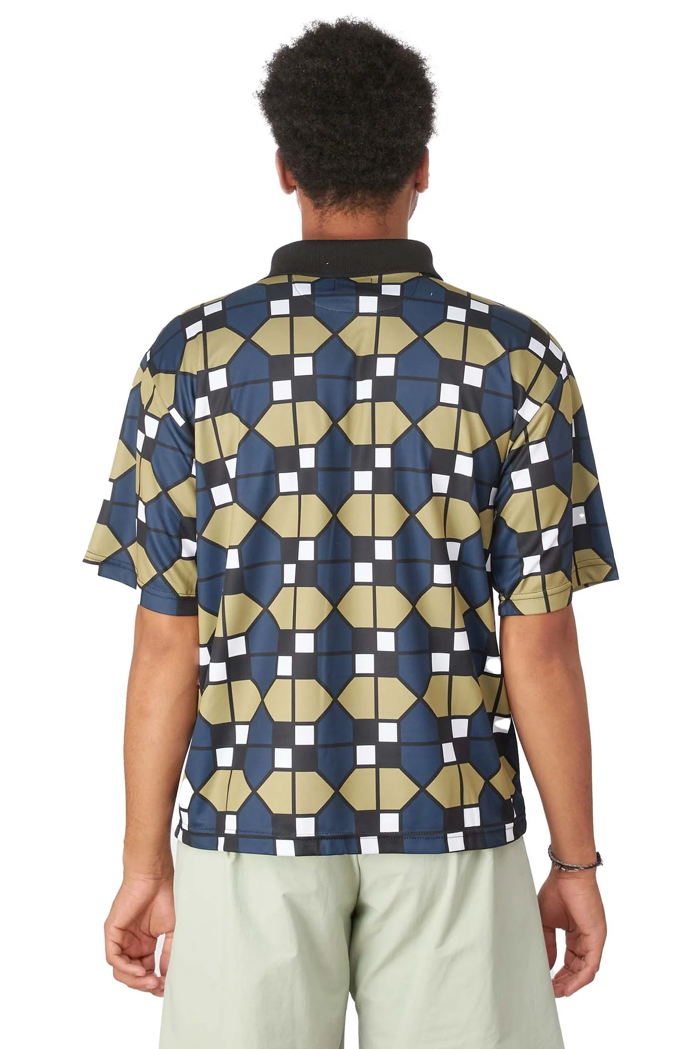 WHIM Mens Micro Poly Pique Golf Shirt 'Black' - Image 3